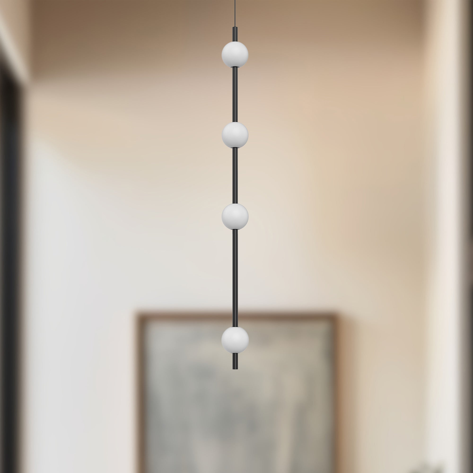 Misaki 40-in Black LED Pendant