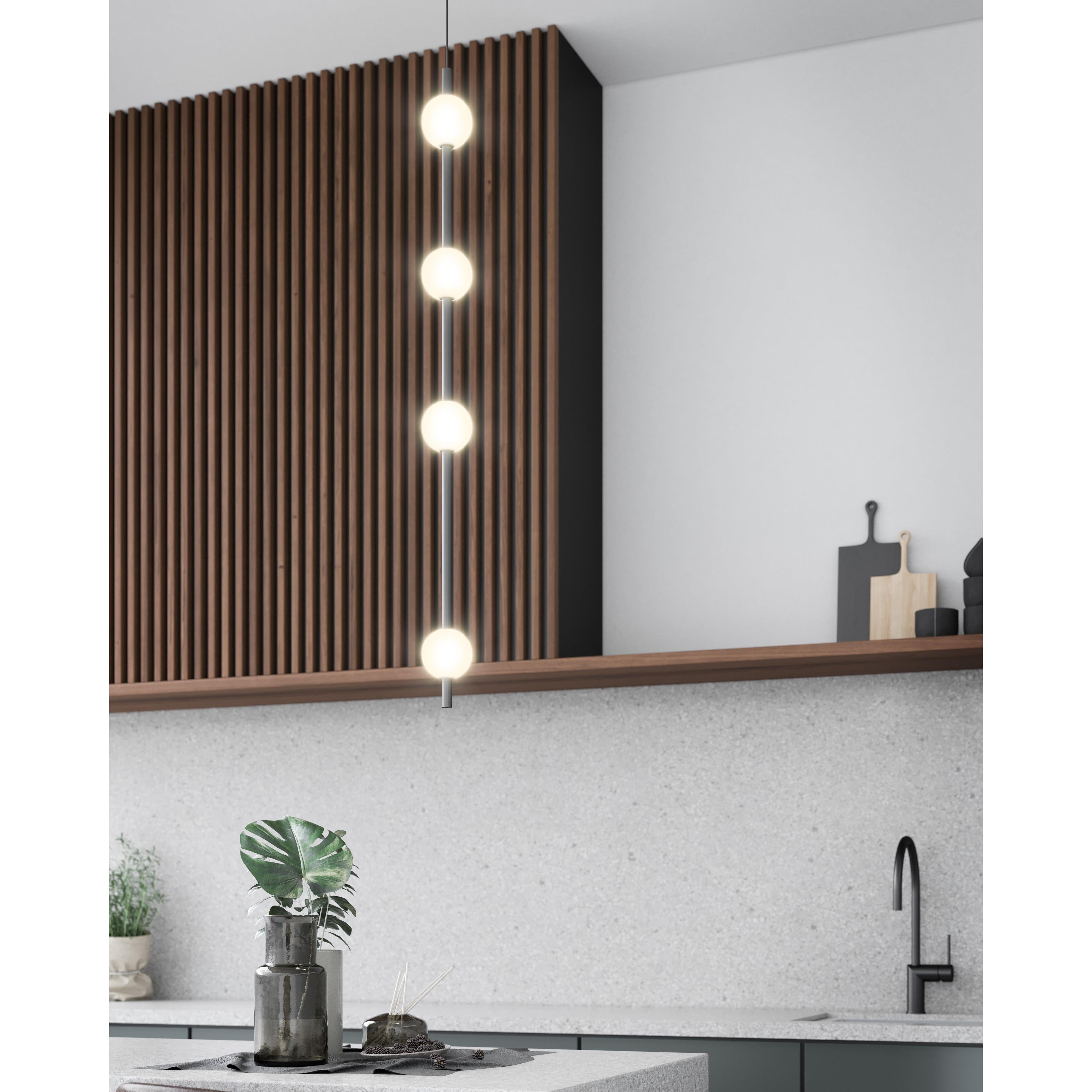 Misaki 40-in Black LED Pendant
