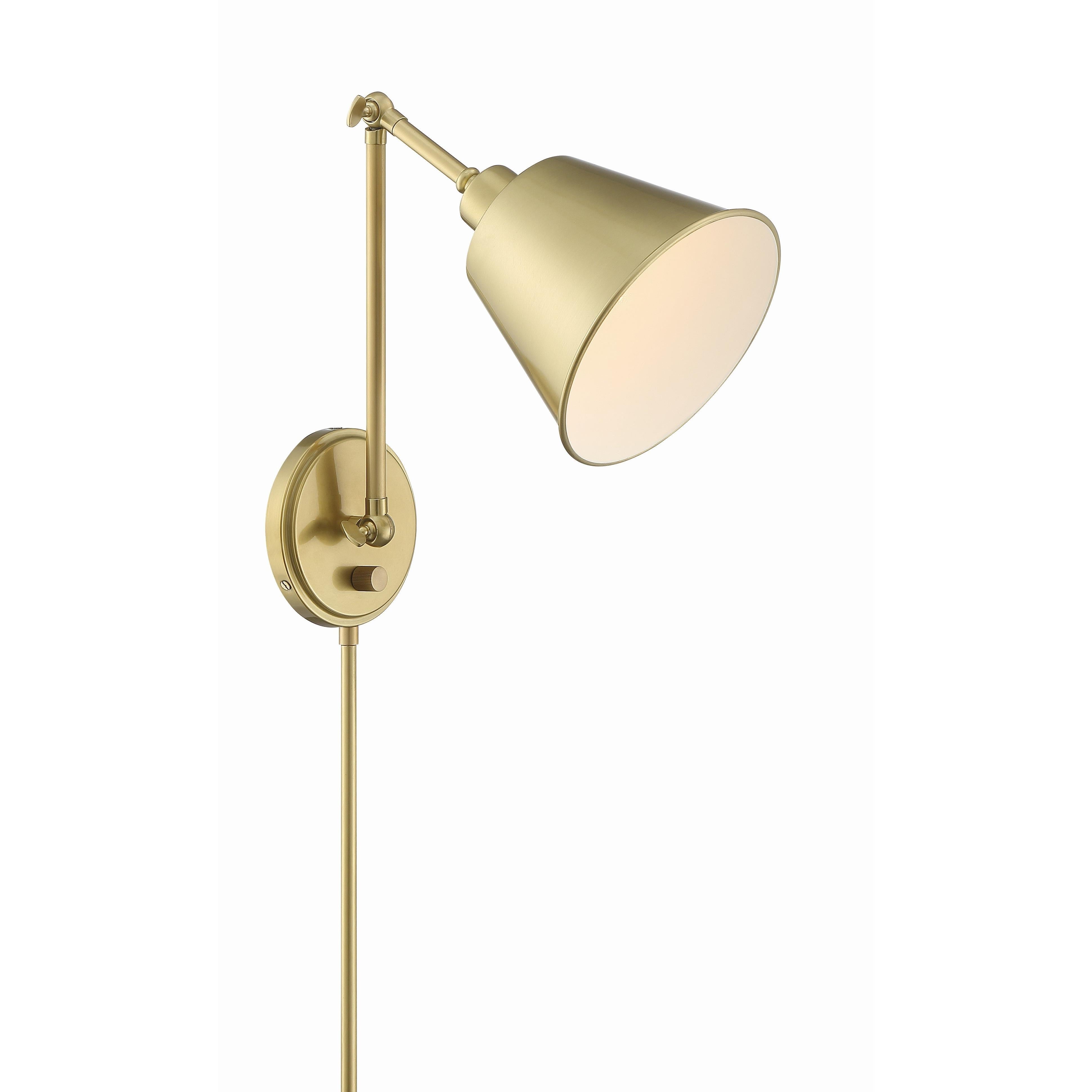 Crystorama Mitchell MIT-A8020-AG – 7.25 Inch – 1 Light – Sconce – Aged Brass – Damp Rated