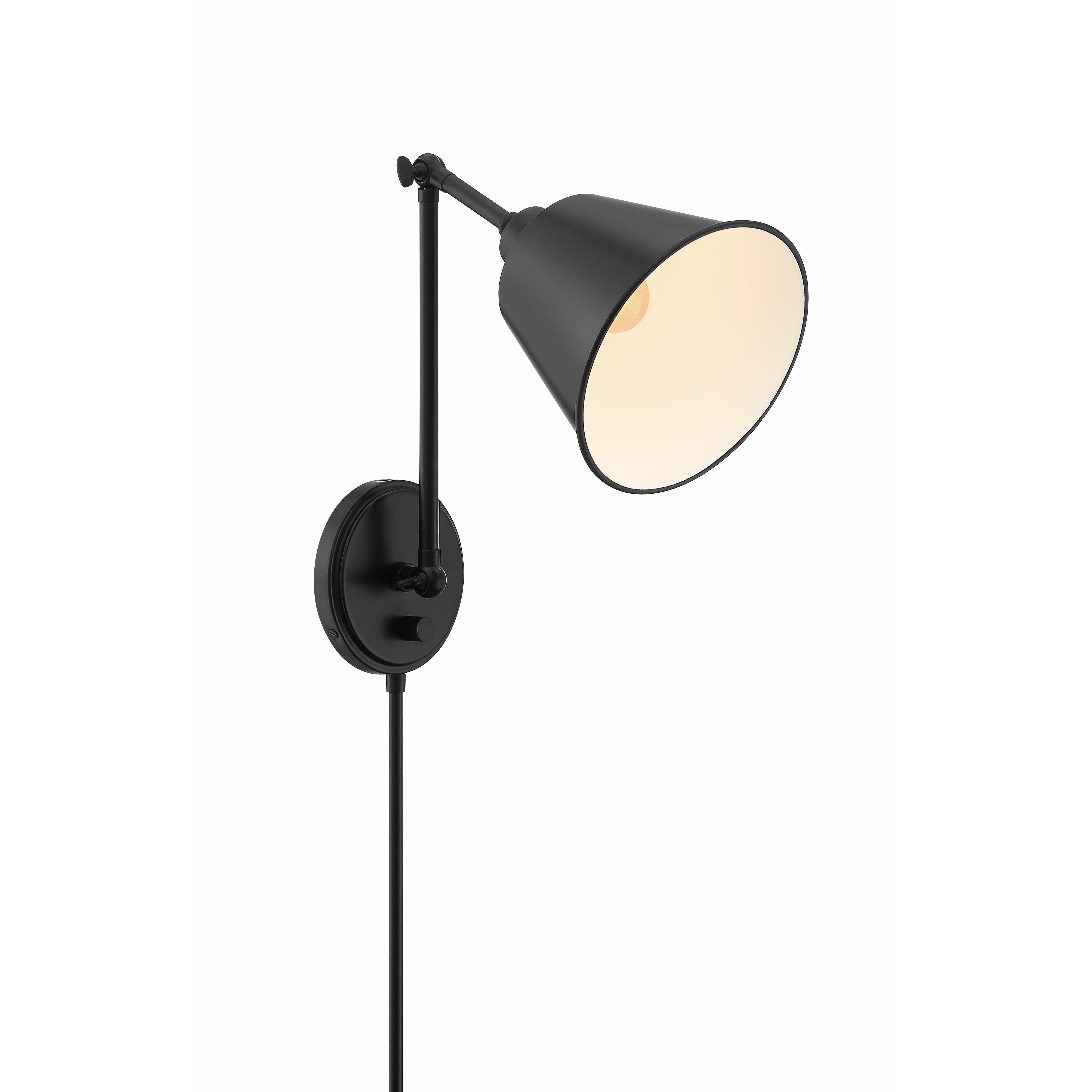 Crystorama Mitchell MIT-A8020-MK – 7.25 Inch – 1 Light – Sconce – Matte Black – Damp Rated