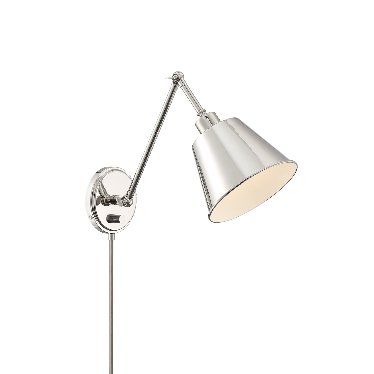 Crystorama Mitchell MIT-A8020-PN – 7.25 Inch – 1 Light – Sconce – Polished Nickel – Damp Rated