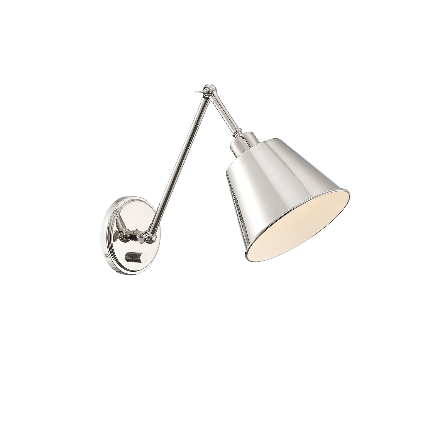 Crystorama Mitchell MIT-A8020-PN – 7.25 Inch – 1 Light – Sconce – Polished Nickel – Damp Rated