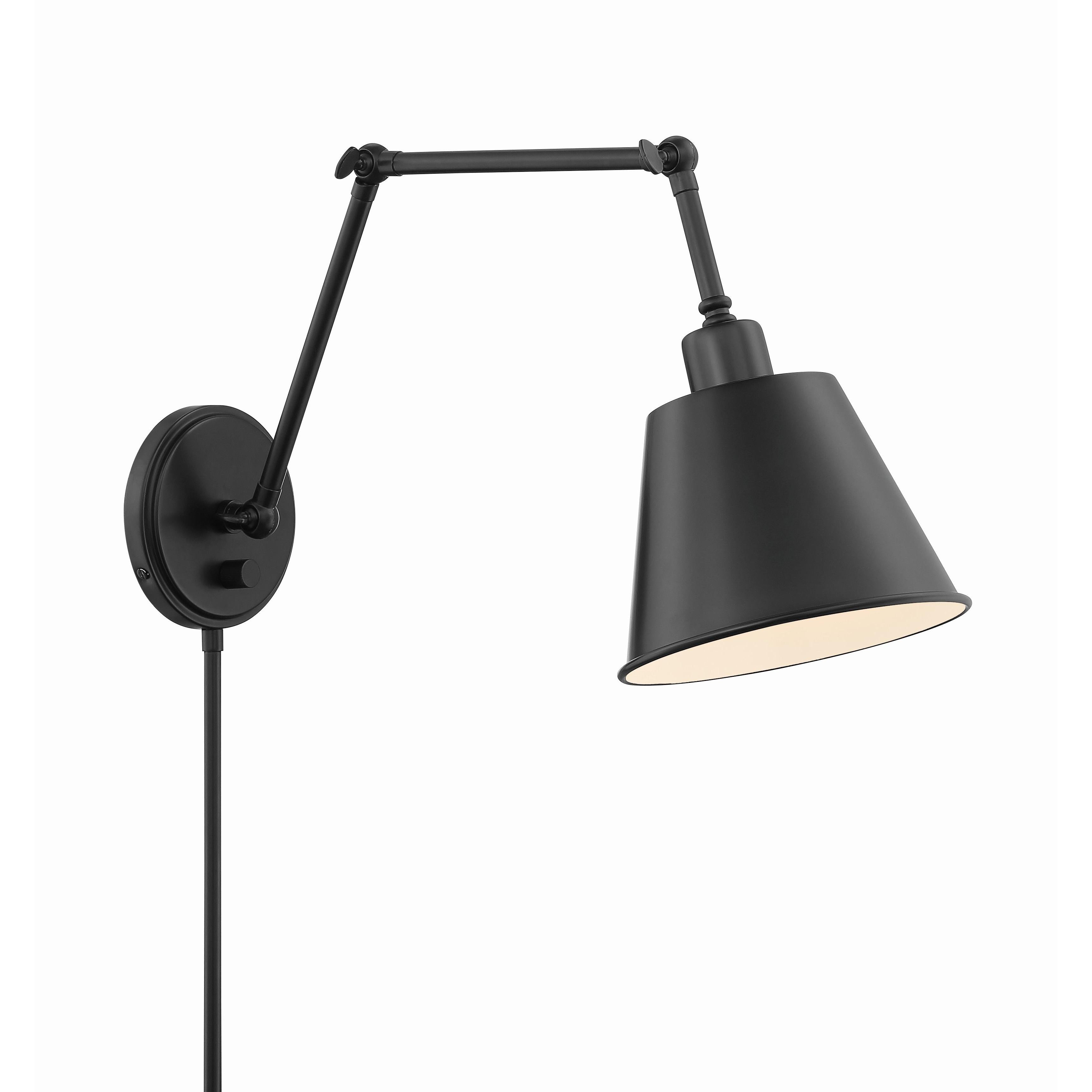 Crystorama Mitchell MIT-A8021-MK – 7.25 Inch – 1 Light – Sconce – Matte Black – Damp Rated