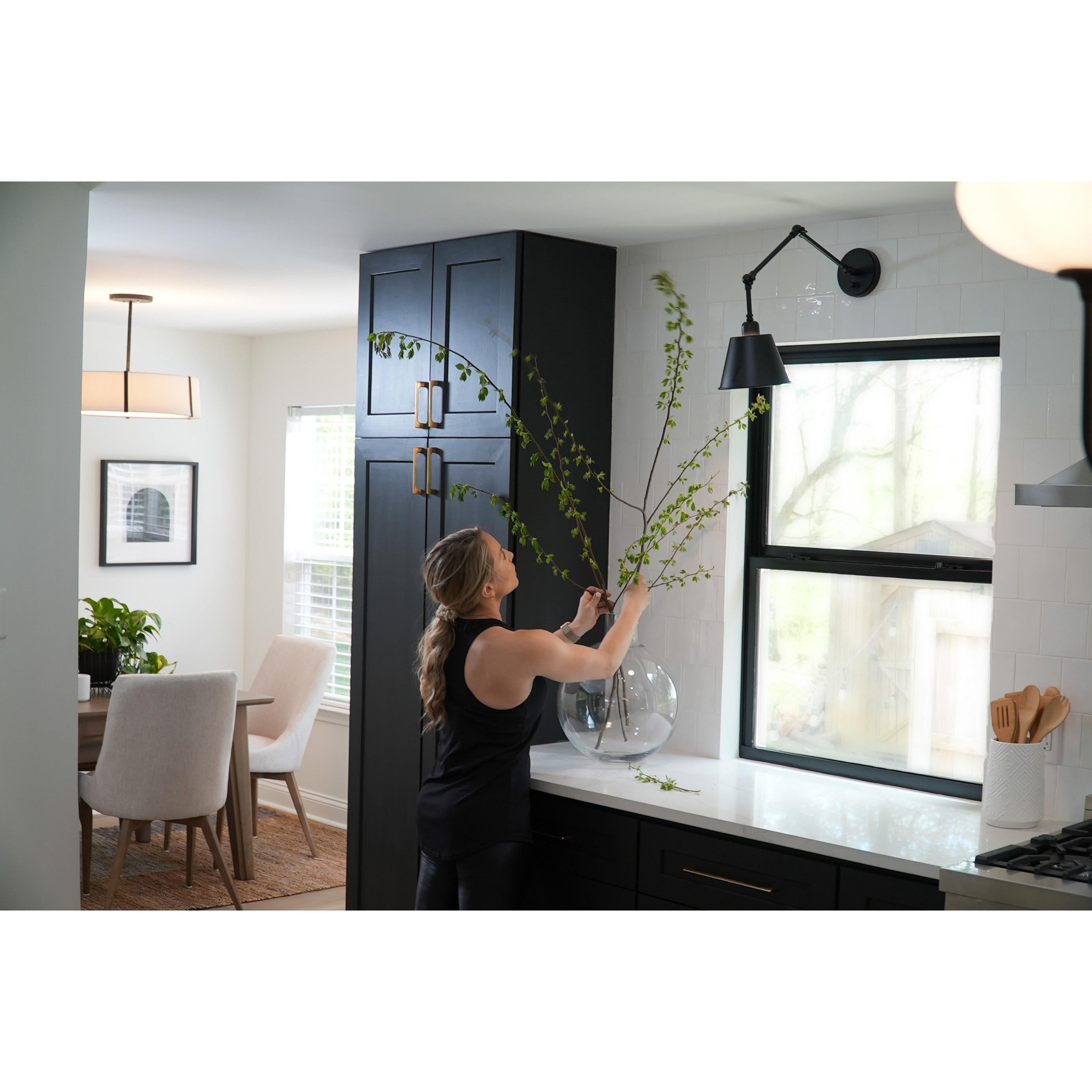 Crystorama Mitchell MIT-A8021-MK – 7.25 Inch – 1 Light – Sconce – Matte Black – Damp Rated