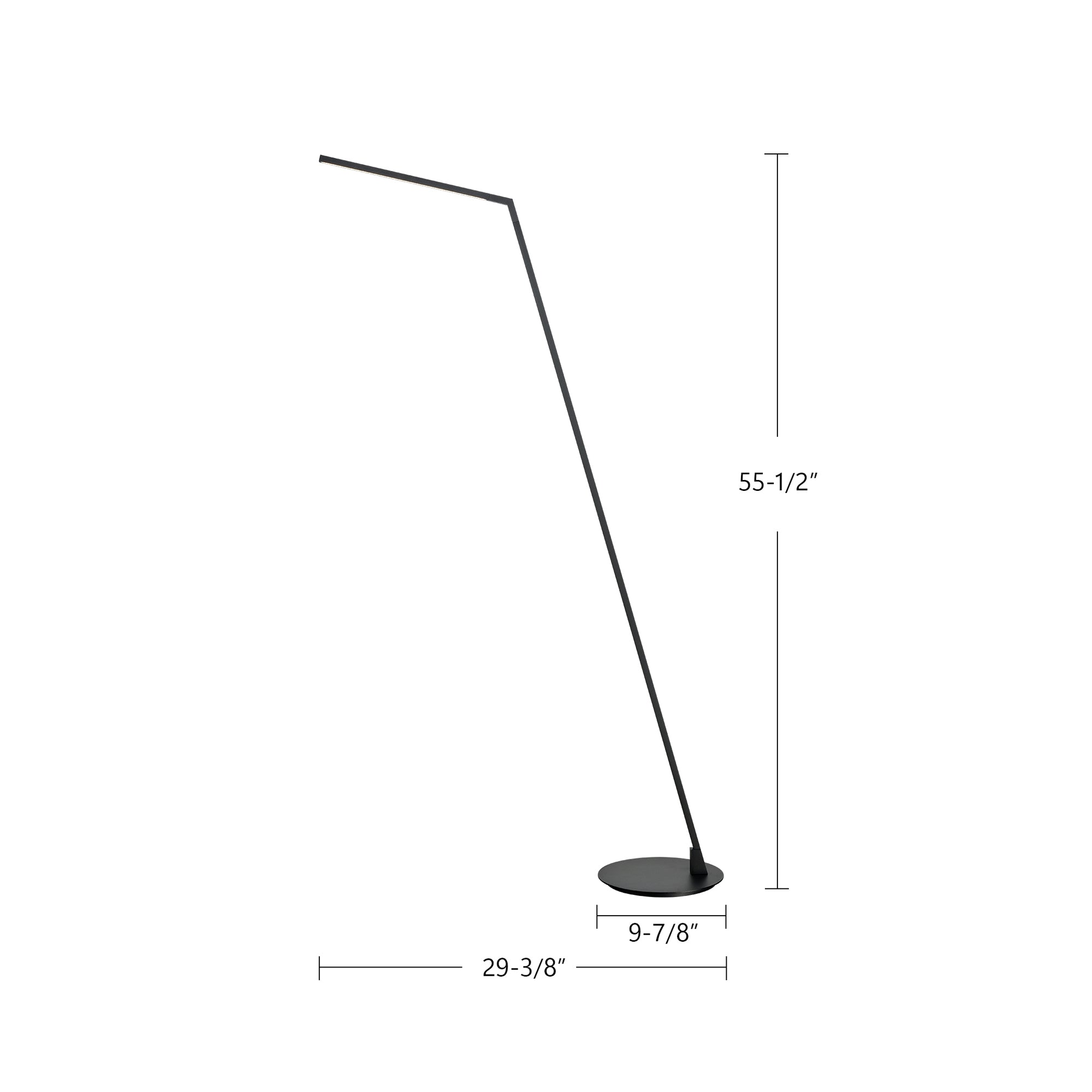 Miter 58-in Black LED Floor Lamp