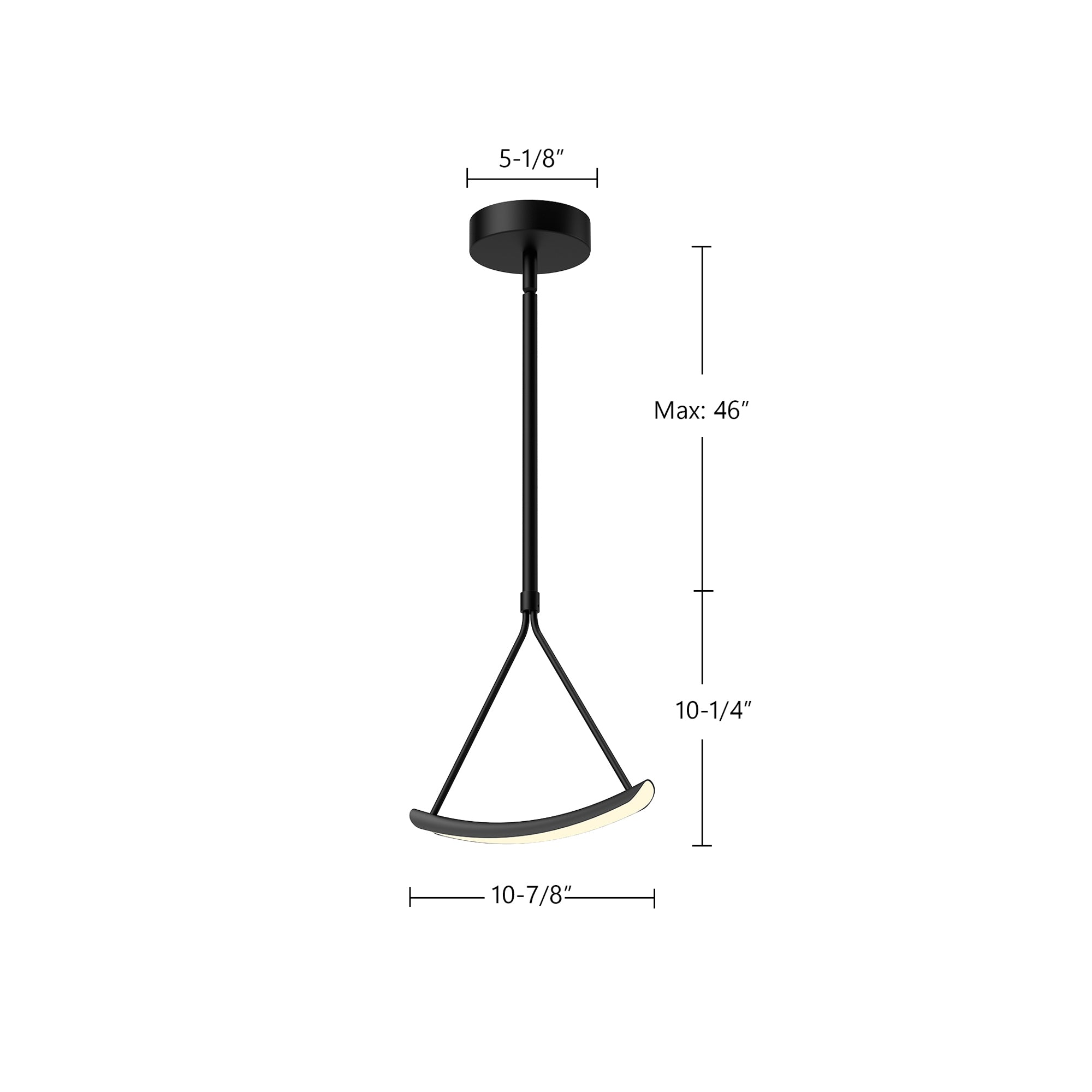 Mobil 11-in Black LED Pendant