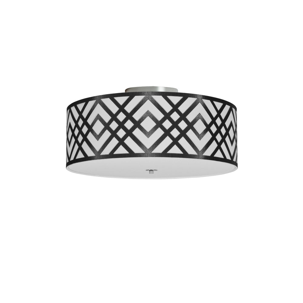 Dainolite MONA MON-153FH-PC-BW Flush Mount Transitional - Black White