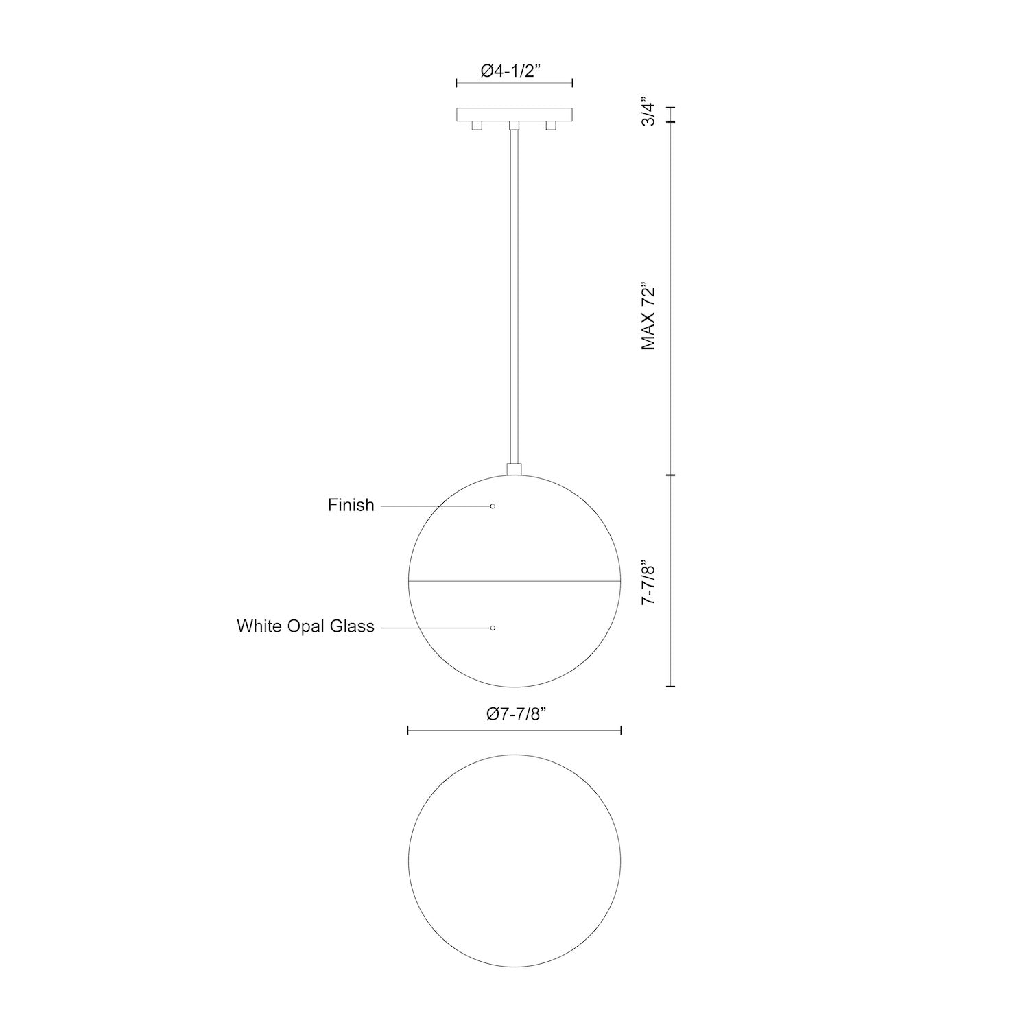 Monae 8-in Brushed Gold LED Pendant