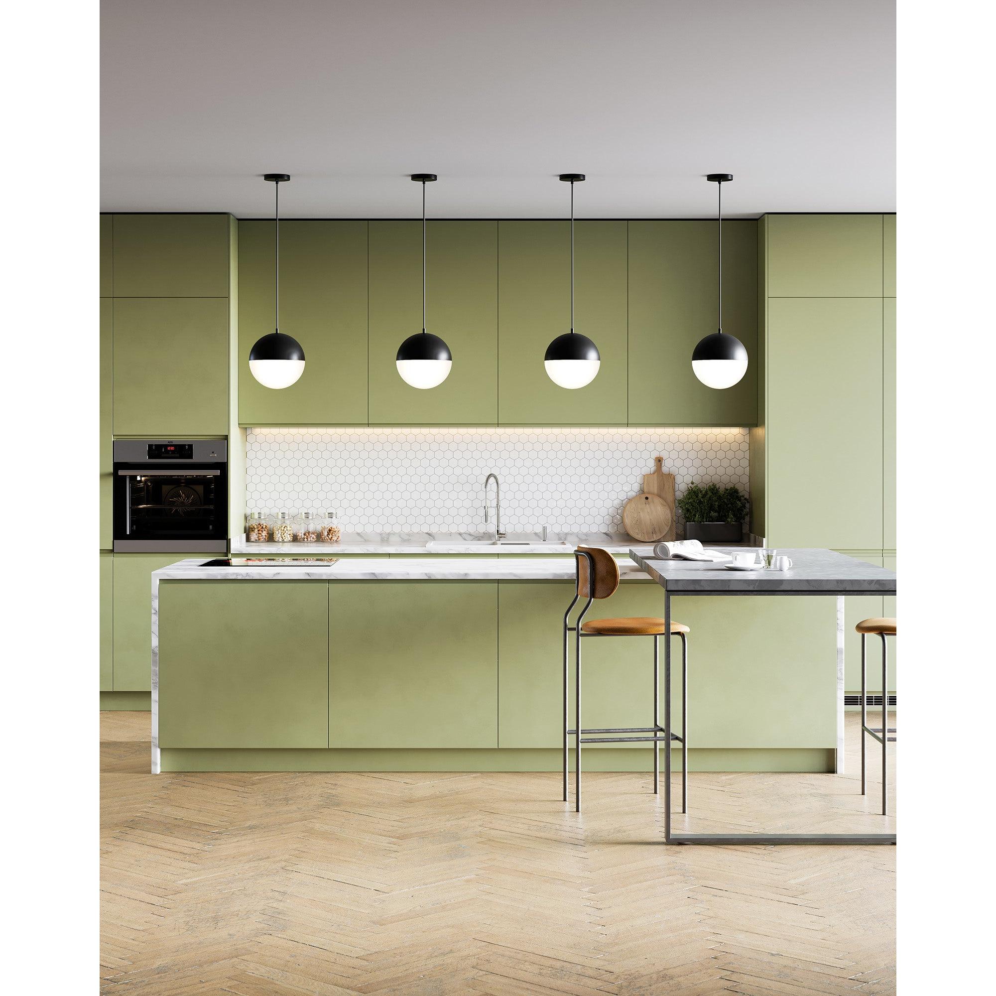 Monae 10-in Black LED Pendant