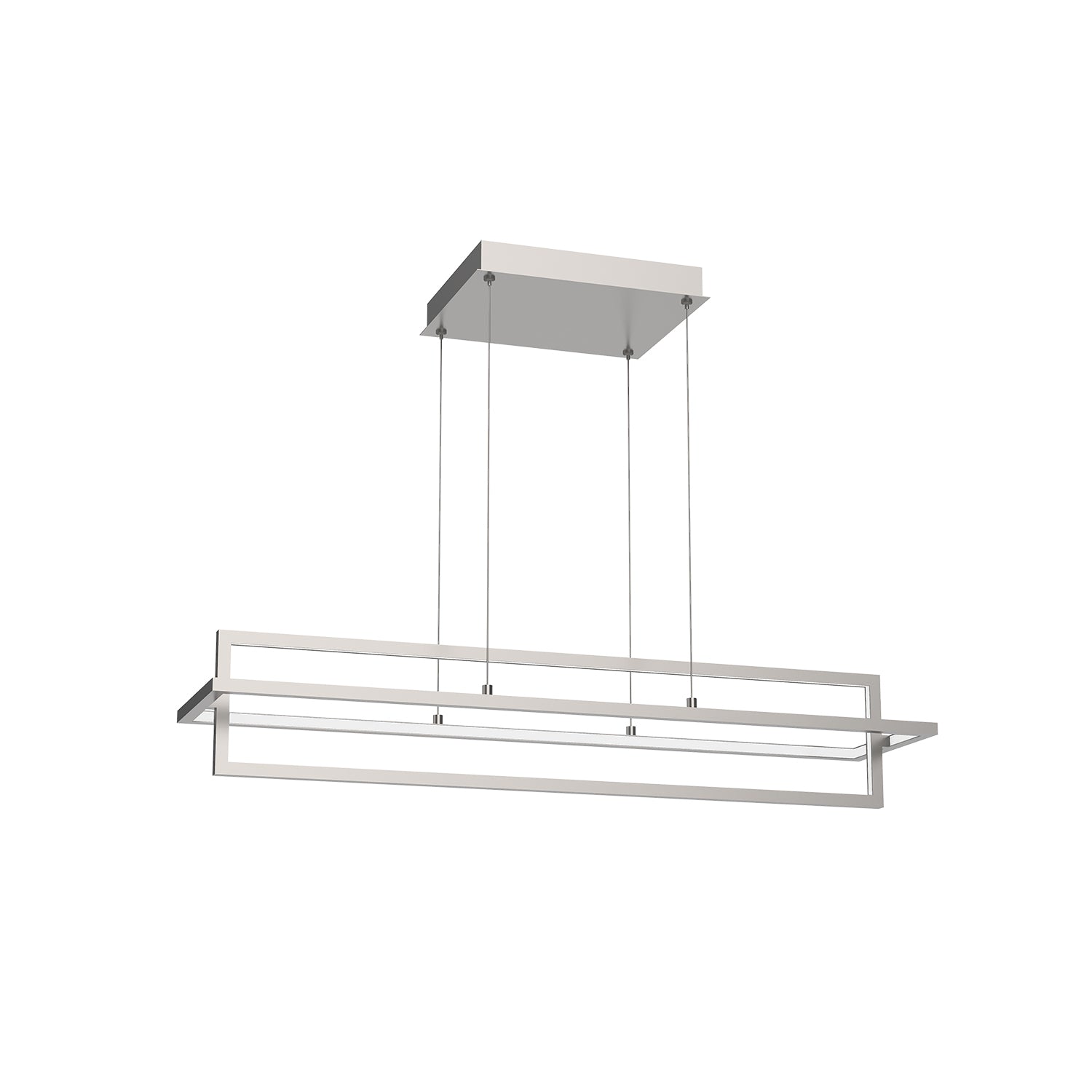 Mondrian 36-in Brushed Nickel LED Linear Pendant