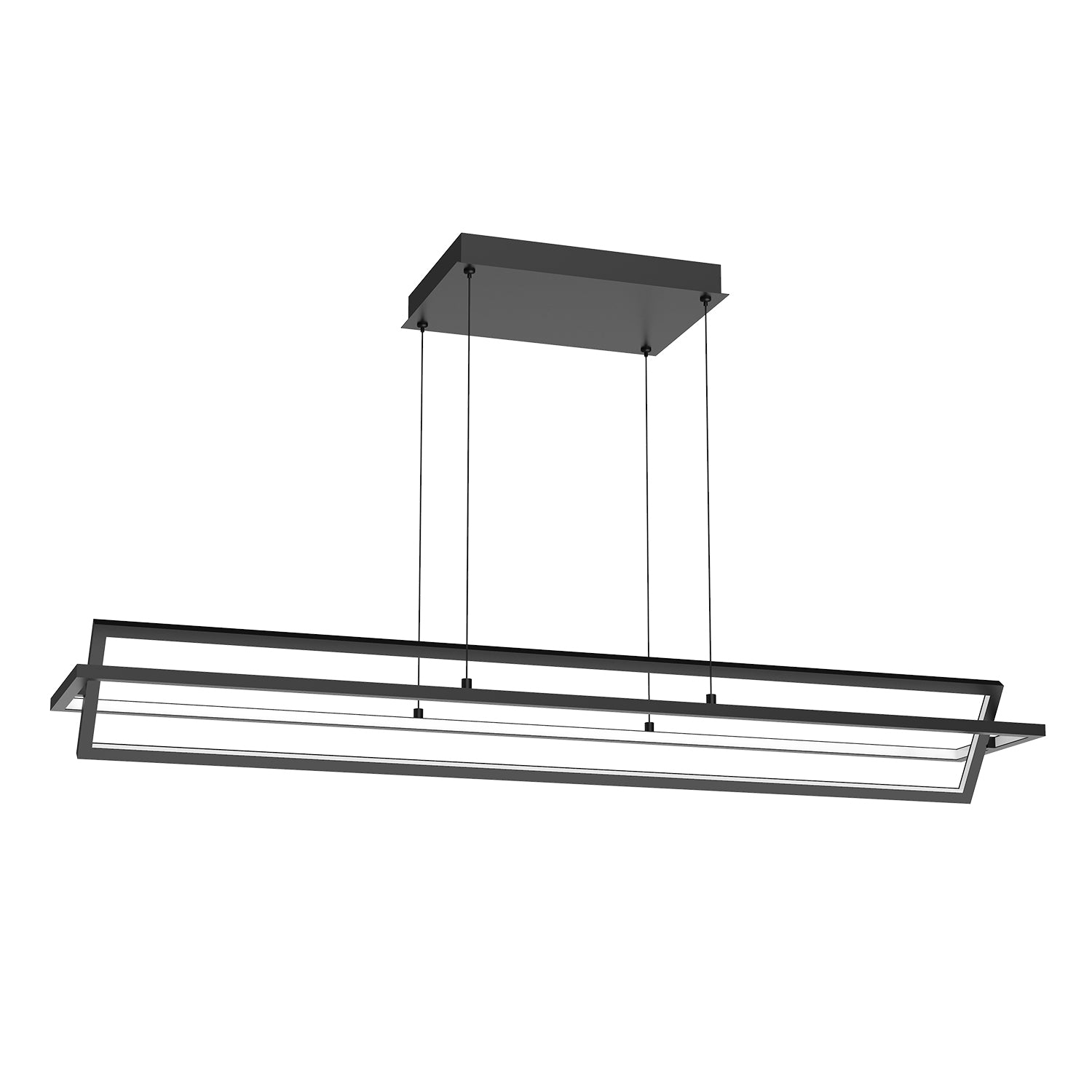 Mondrian 48-in Black LED Linear Pendant