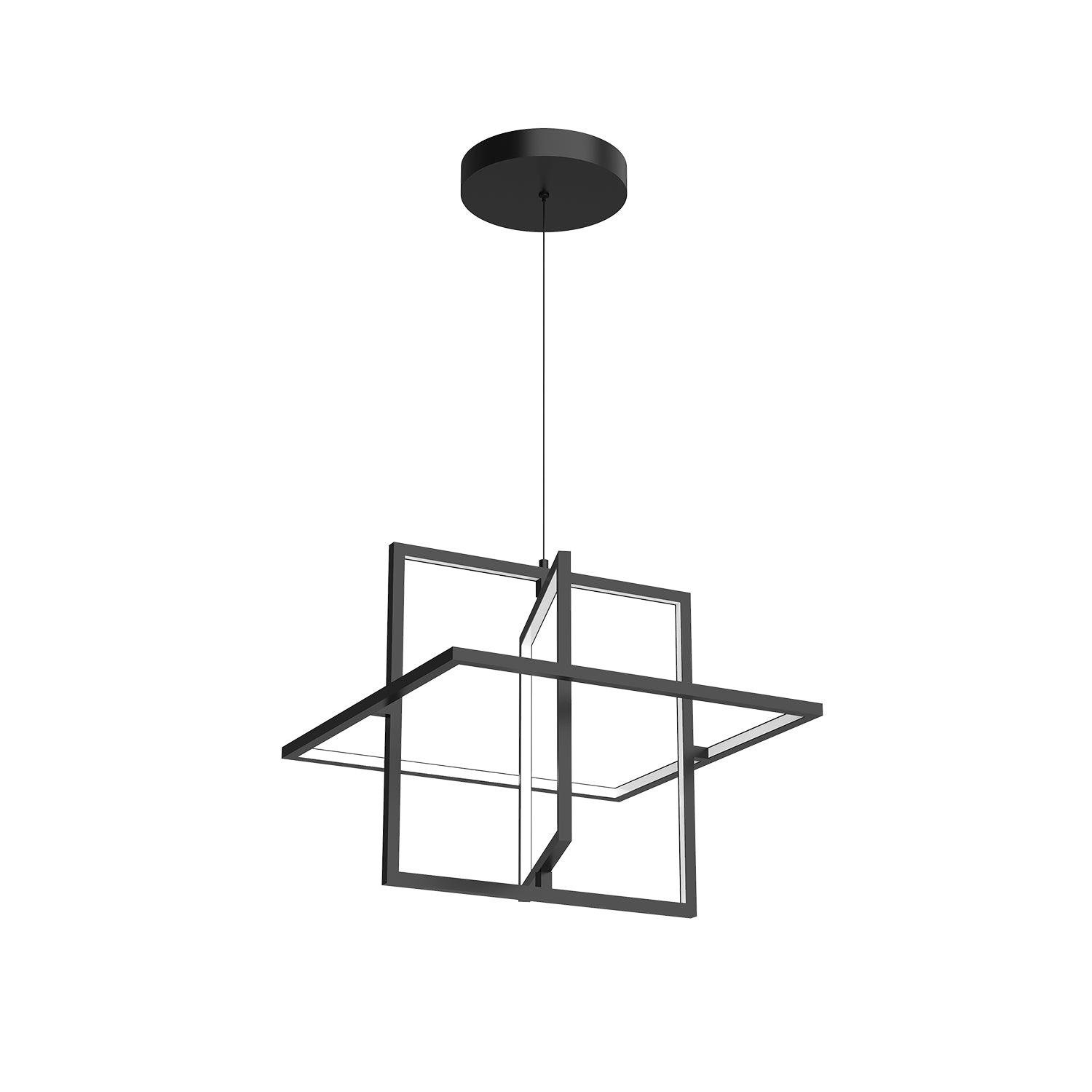 Mondrian 20-in Black LED Pendant