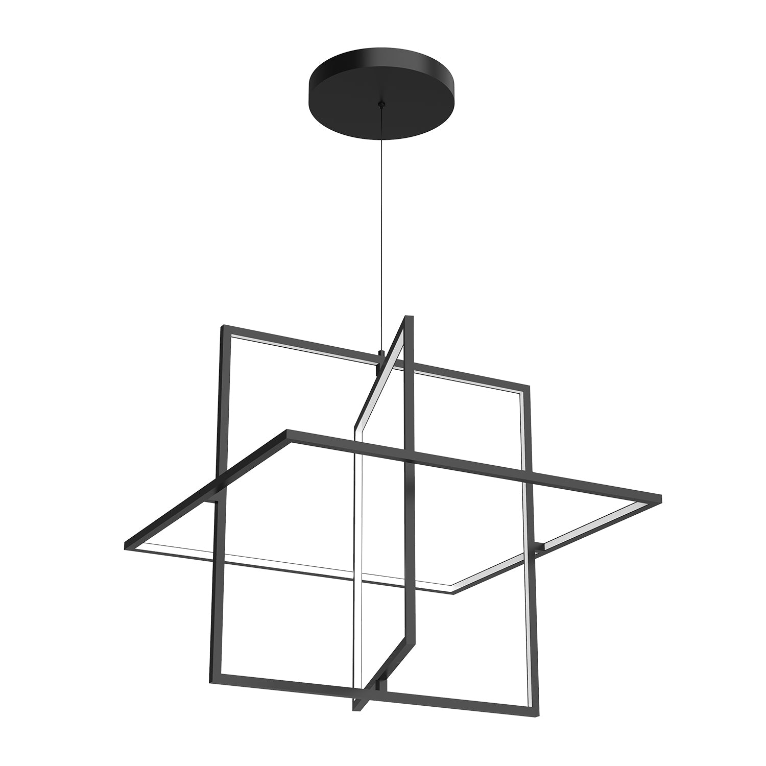 Mondrian 28-in Black LED Pendant