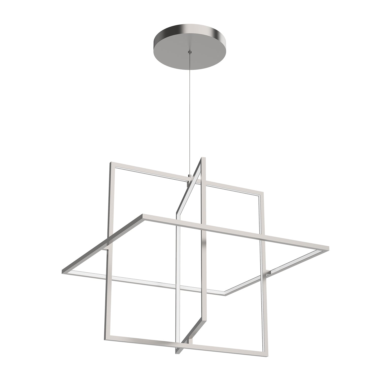 Mondrian 28-in Brushed Nickel LED Pendant