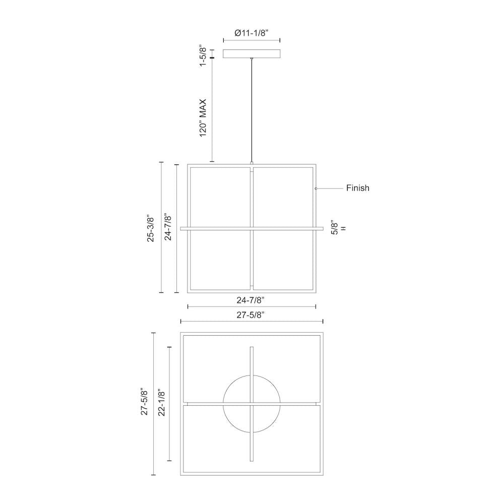 Kuzco Lighting Inc. MONDRIAN PD16328-BK Pendant Traditional - Black