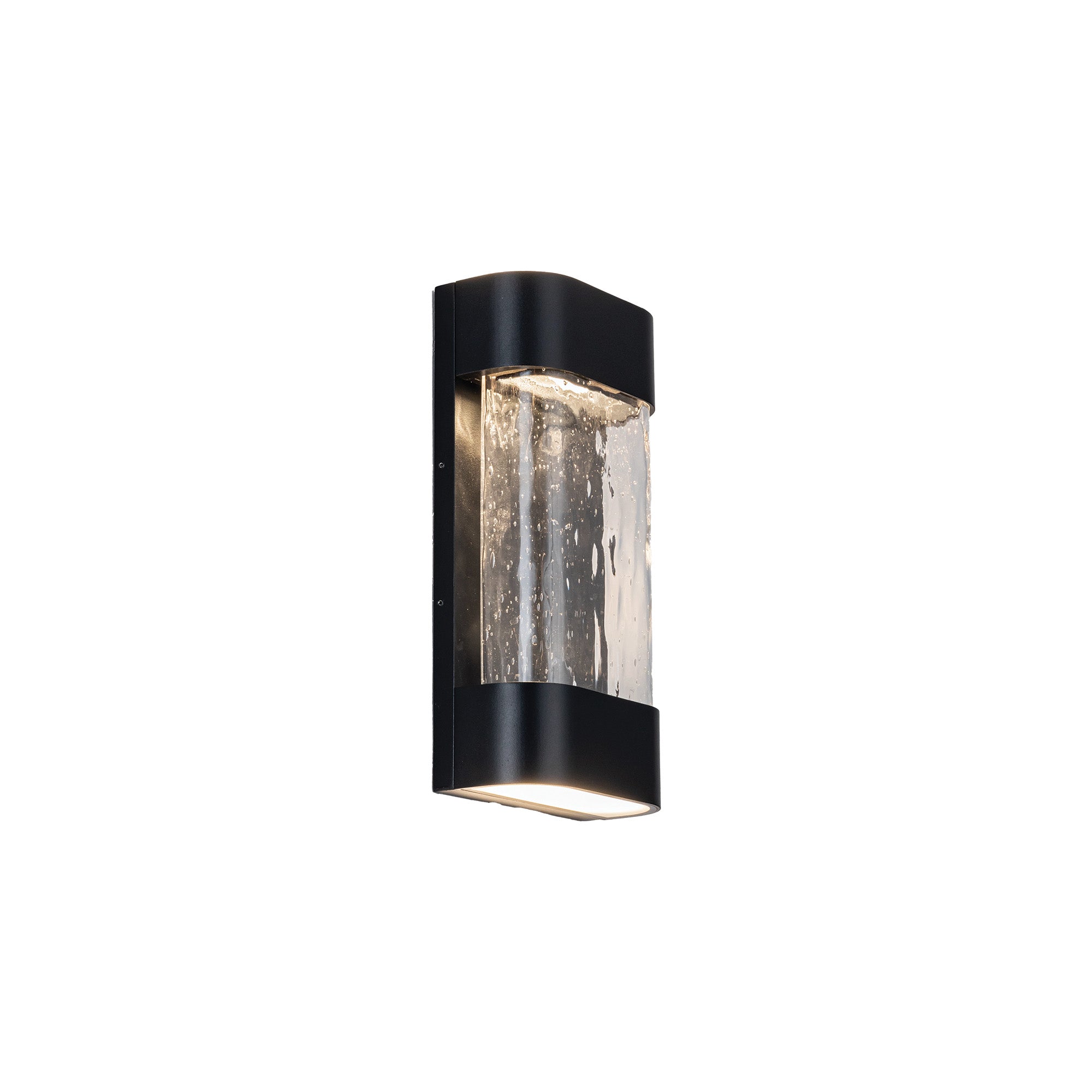 Moondew 12-in Black LED Exterior Wall Sconce