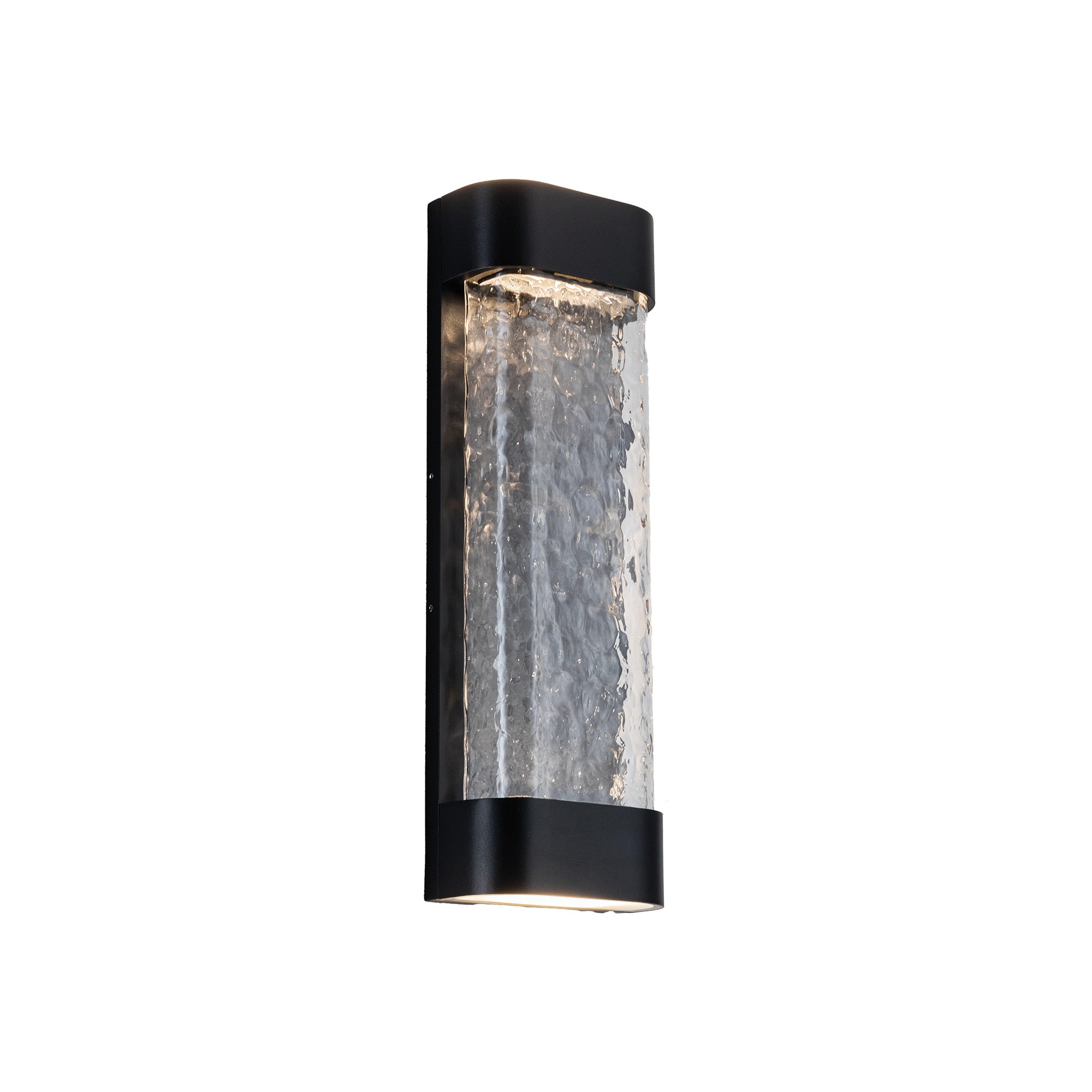 Moondew 18-in Black LED Exterior Wall Sconce