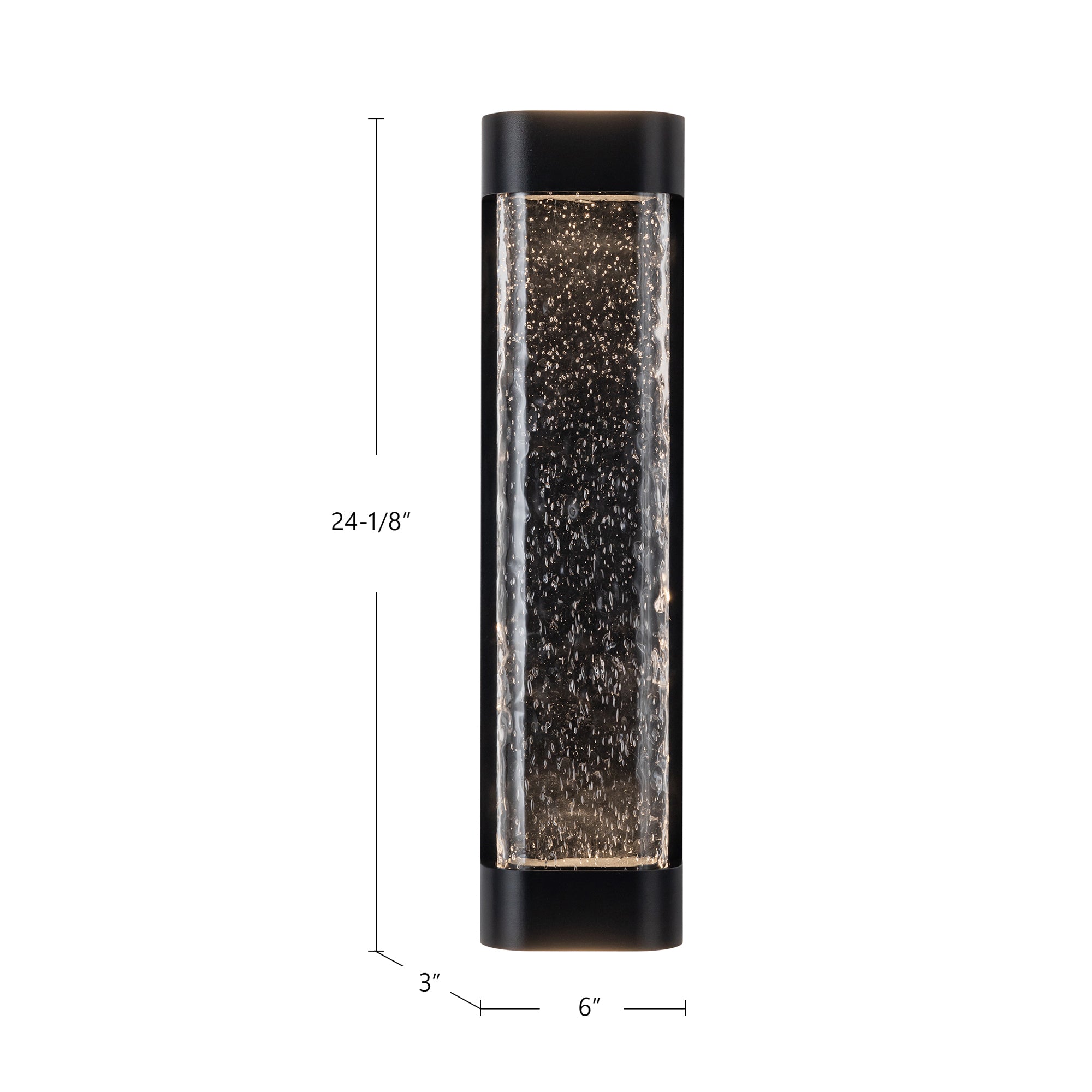Moondew 24-in Black LED Exterior Wall Sconce
