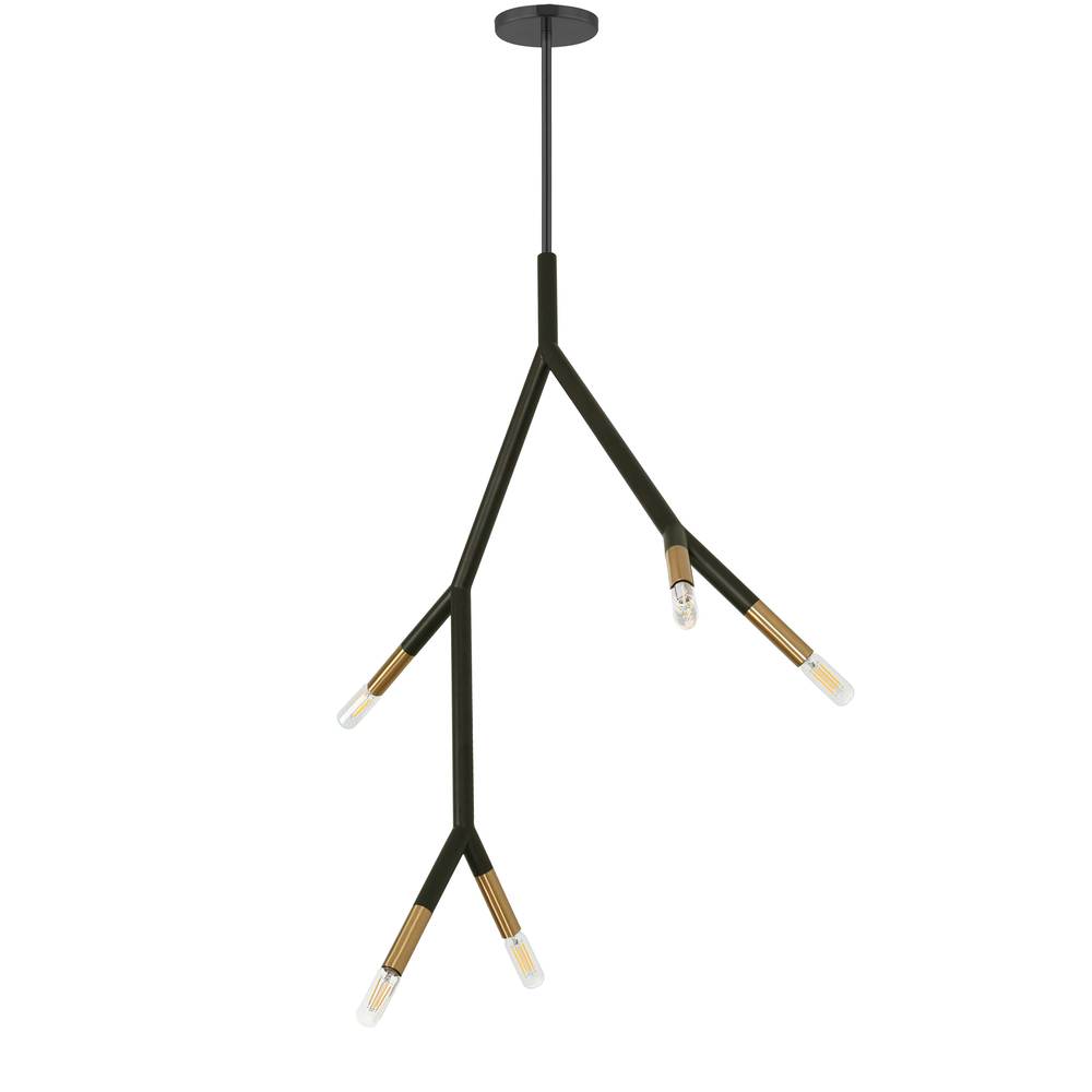 Dainolite MOR-125P-MB-AGB Pendant Transitional - Matte Black