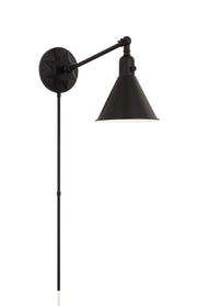 Crystorama Morgan MOR-8800-MK – 7 Inch – 1 Light – Sconce – Matte Black – Dry Rated
