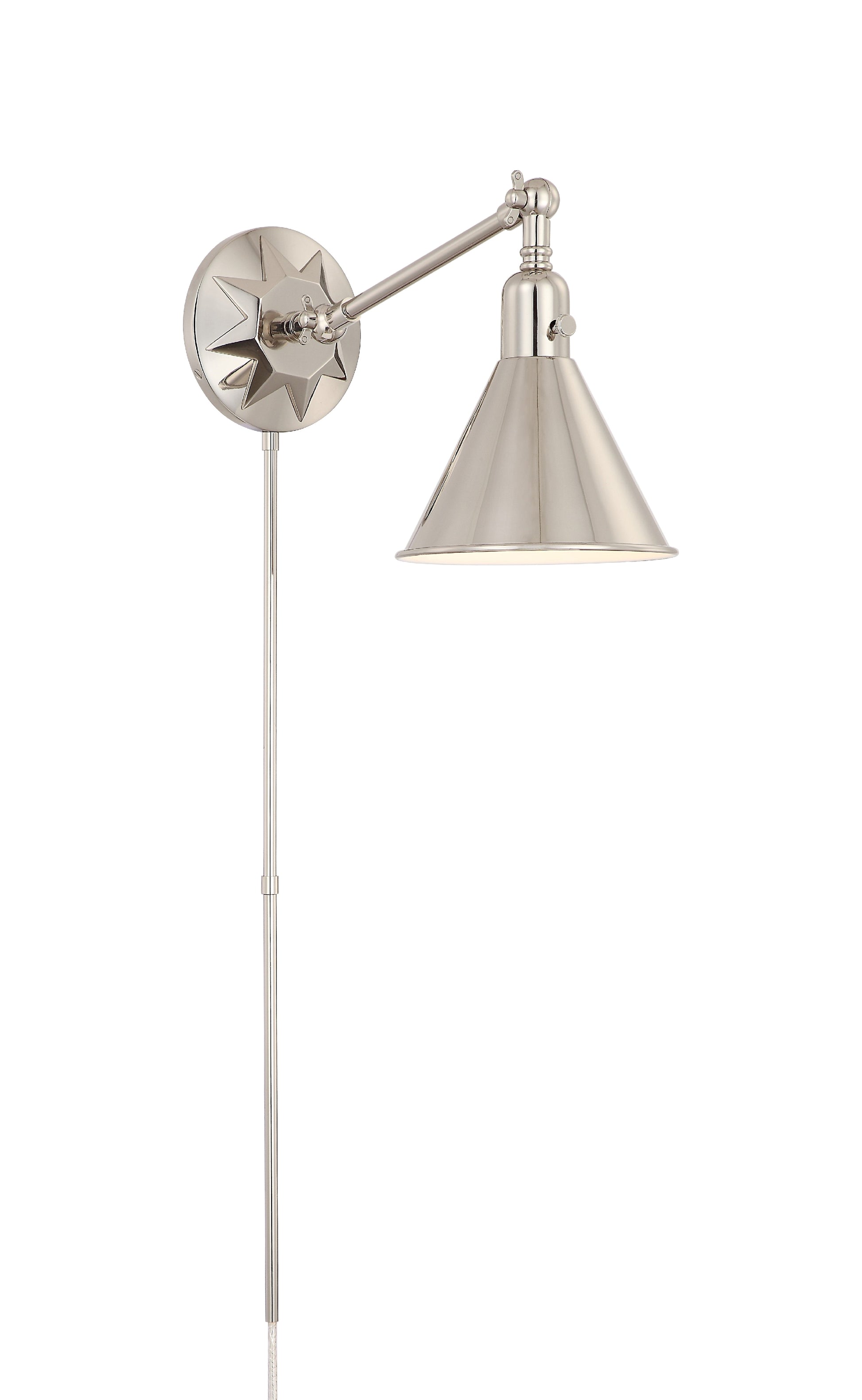 Crystorama Morgan MOR-8800-PN – 7 Inch – 1 Light – Sconce – Polished Nickel – Dry Rated