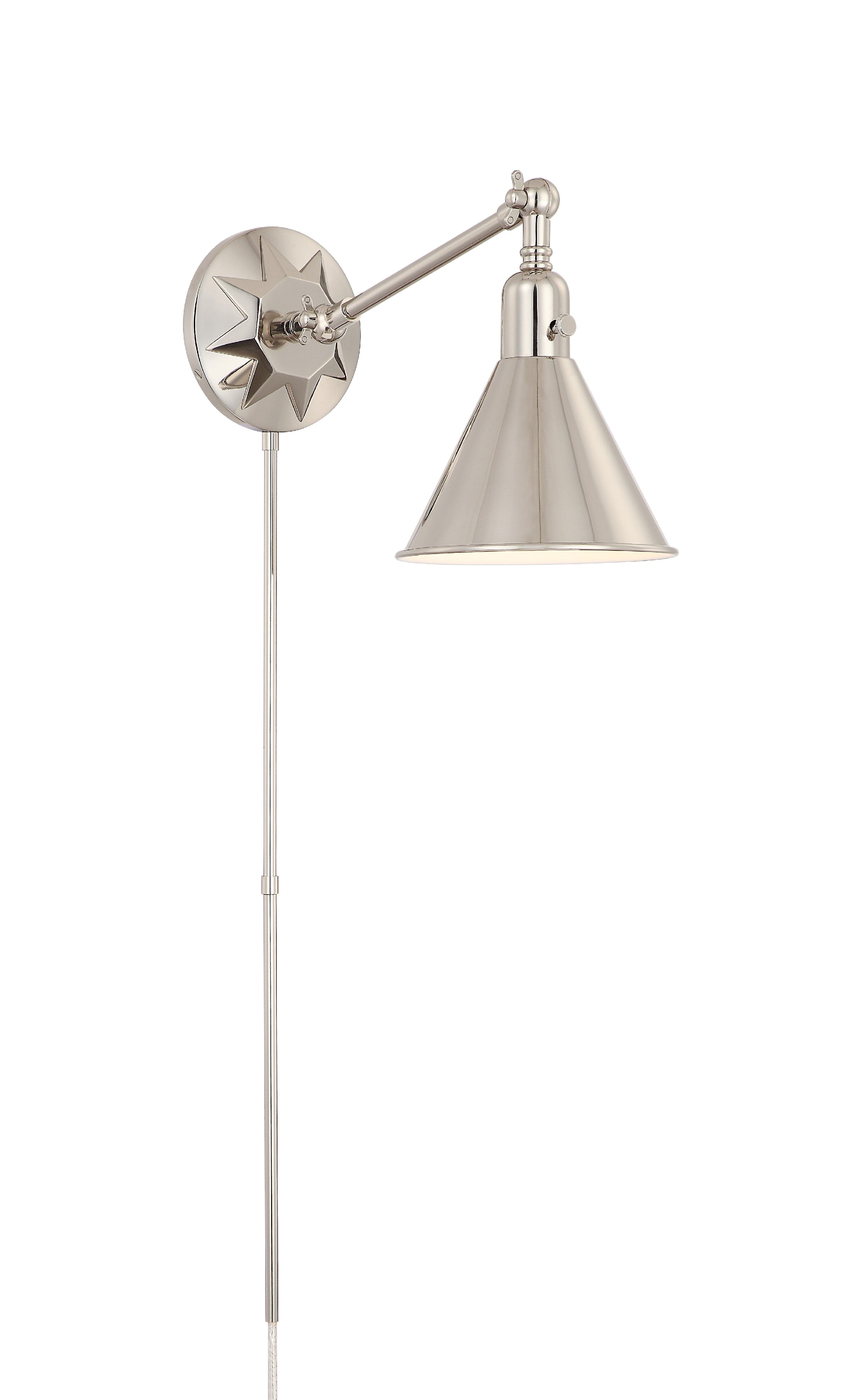 Crystorama Morgan MOR-8800-PN – 7 Inch – 1 Light – Sconce – Polished Nickel – Dry Rated