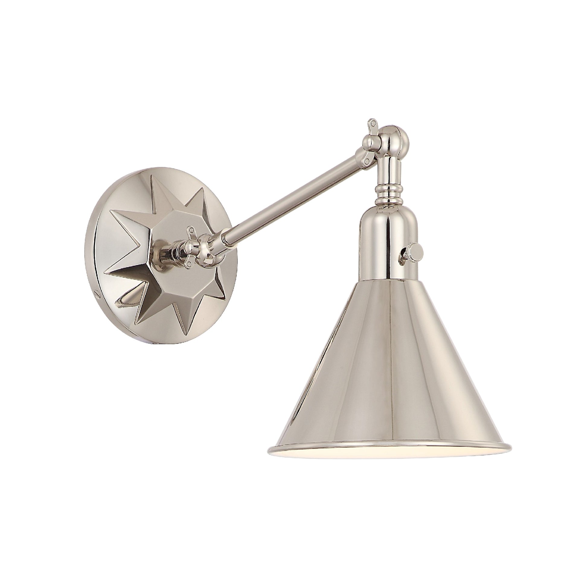 Crystorama Morgan MOR-8800-PN – 7 Inch – 1 Light – Sconce – Polished Nickel – Dry Rated