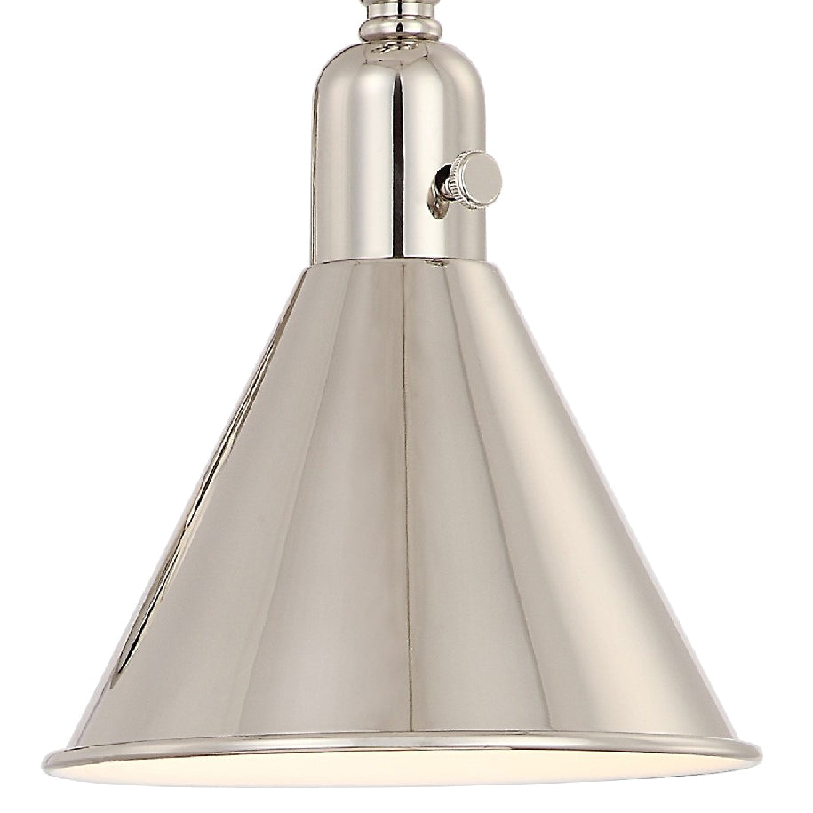 Crystorama Morgan MOR-8800-PN – 7 Inch – 1 Light – Sconce – Polished Nickel – Dry Rated
