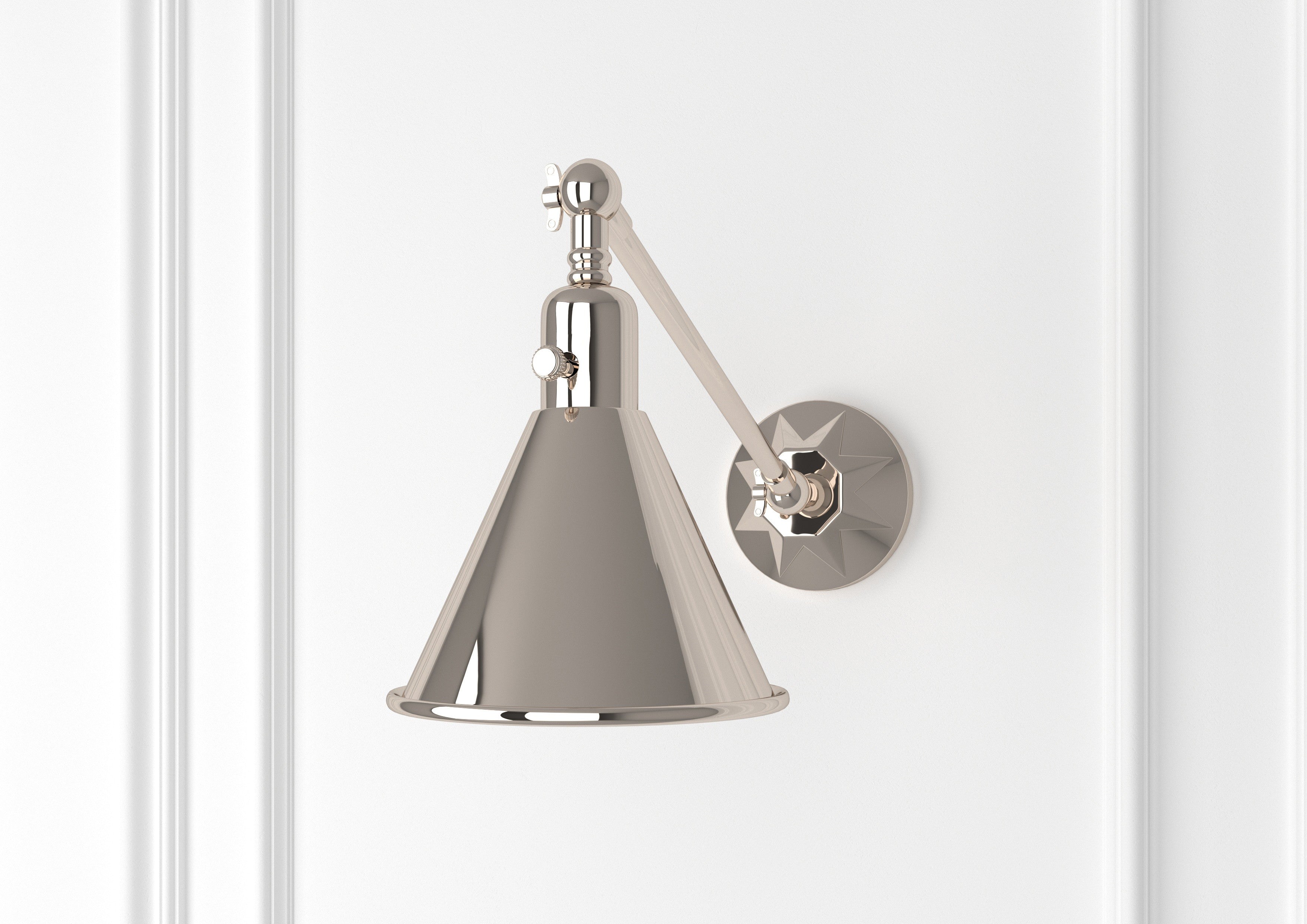 Crystorama Morgan MOR-8800-PN – 7 Inch – 1 Light – Sconce – Polished Nickel – Dry Rated