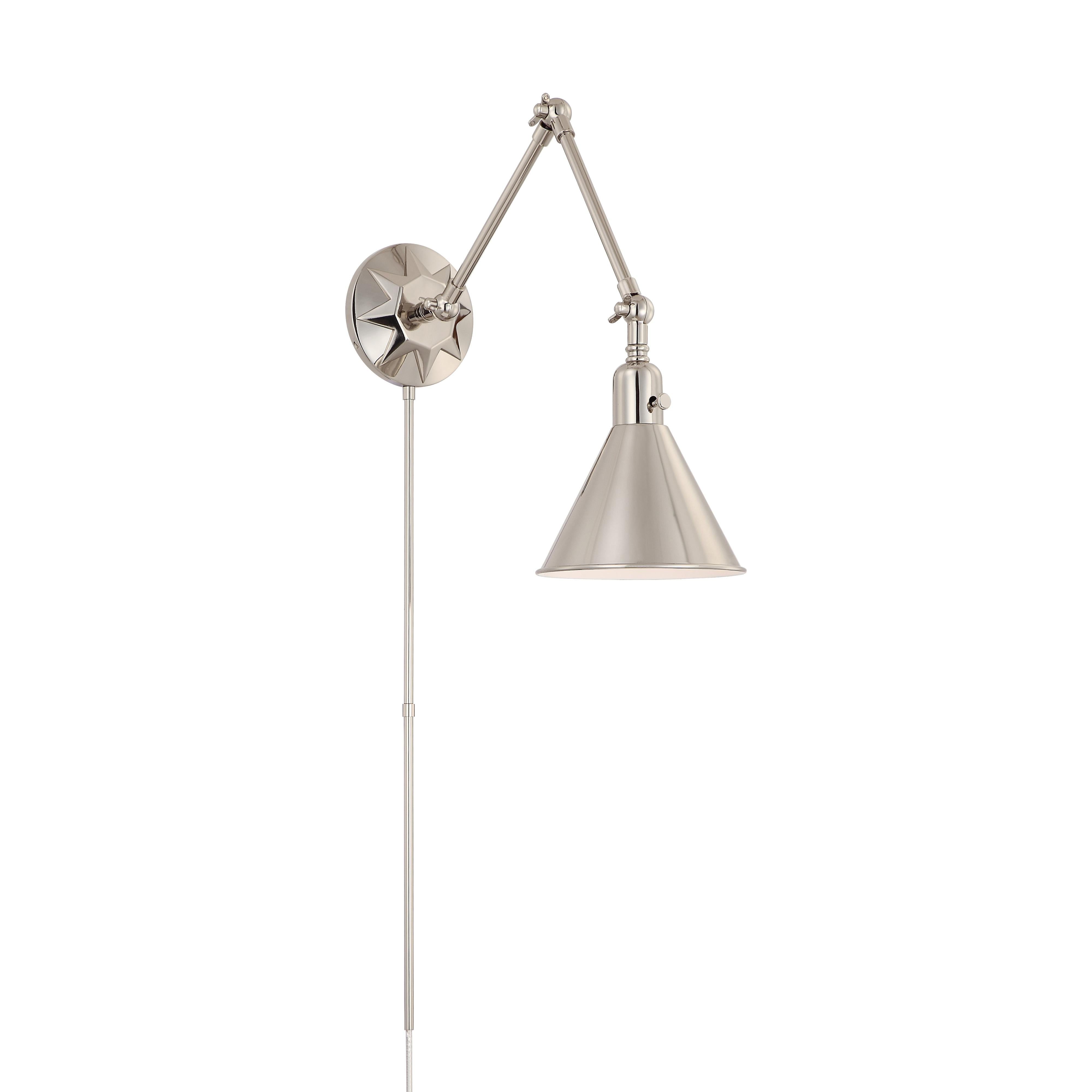 Crystorama Morgan MOR-8801-PN – 7 Inch – 1 Light – Sconce – Polished Nickel – Dry Rated