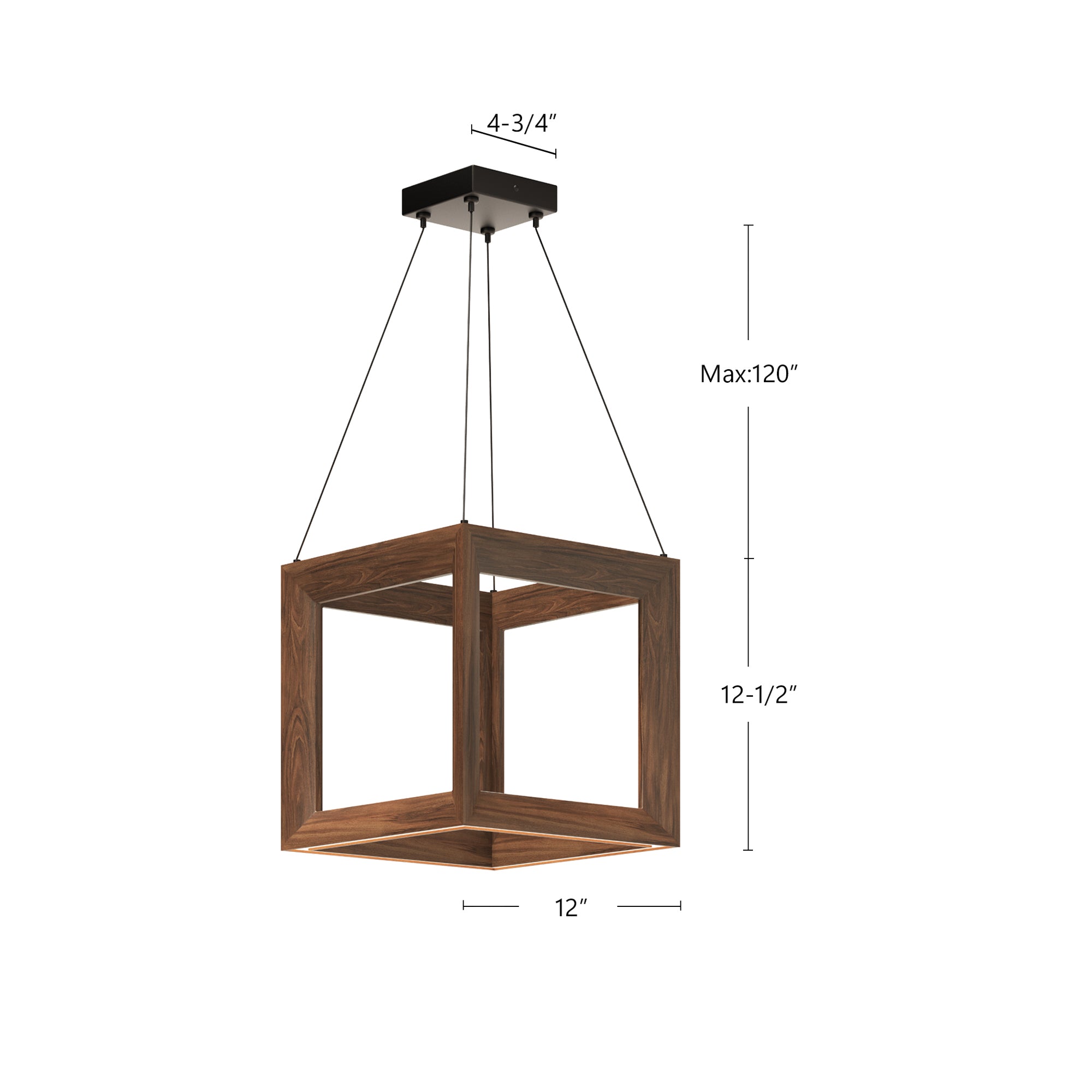 Morina 12-in White Oak LED Pendant