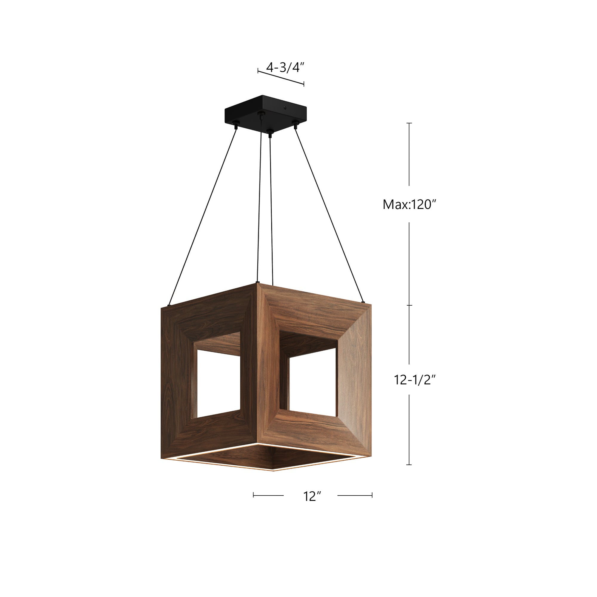 Morina 12-in White Oak LED Pendant