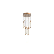 Motif 13-in Brushed Gold LED Multi Pendant