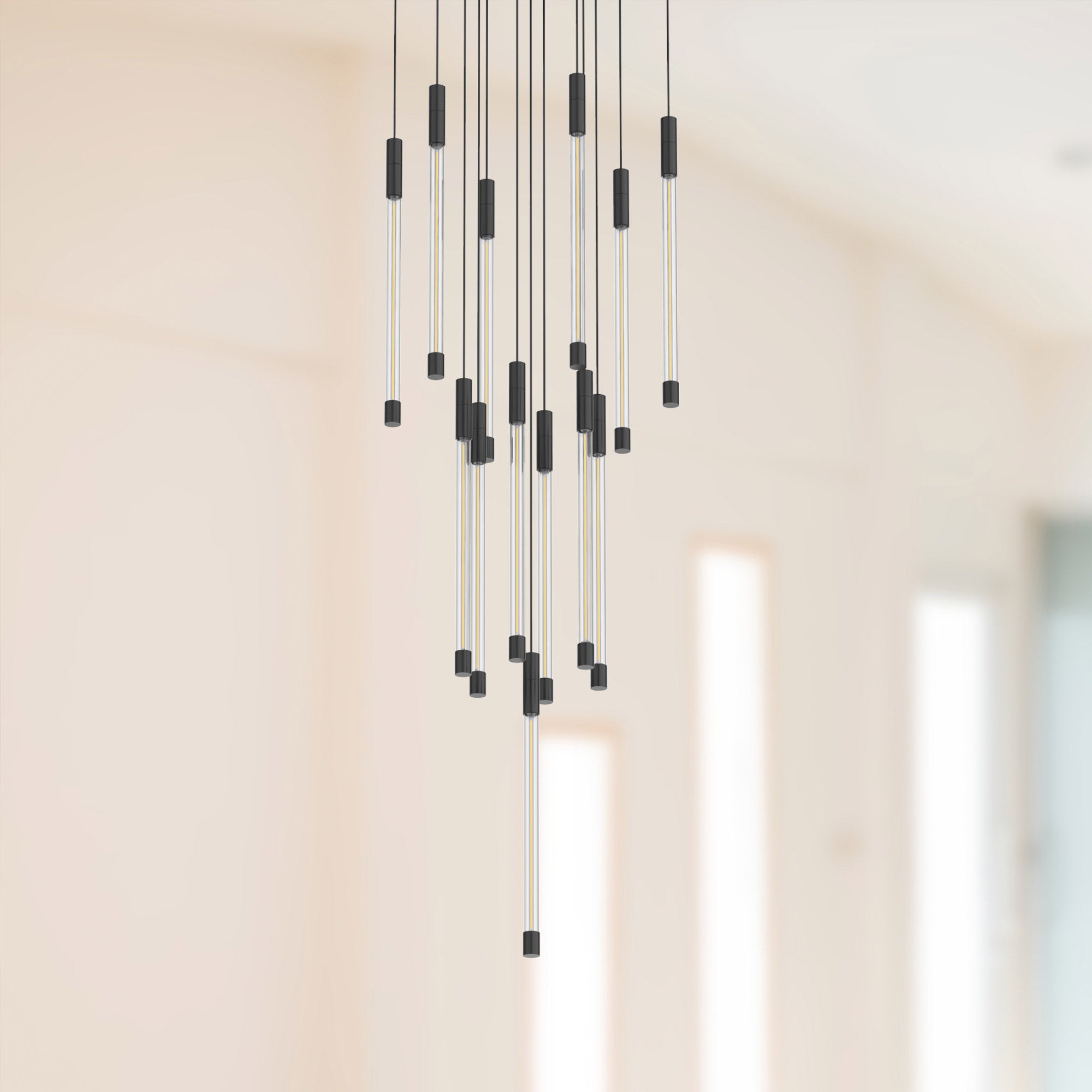 Motif 13-in Black LED Multi Pendant