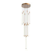 Motif 21-in Brushed Gold LED Multi Pendant