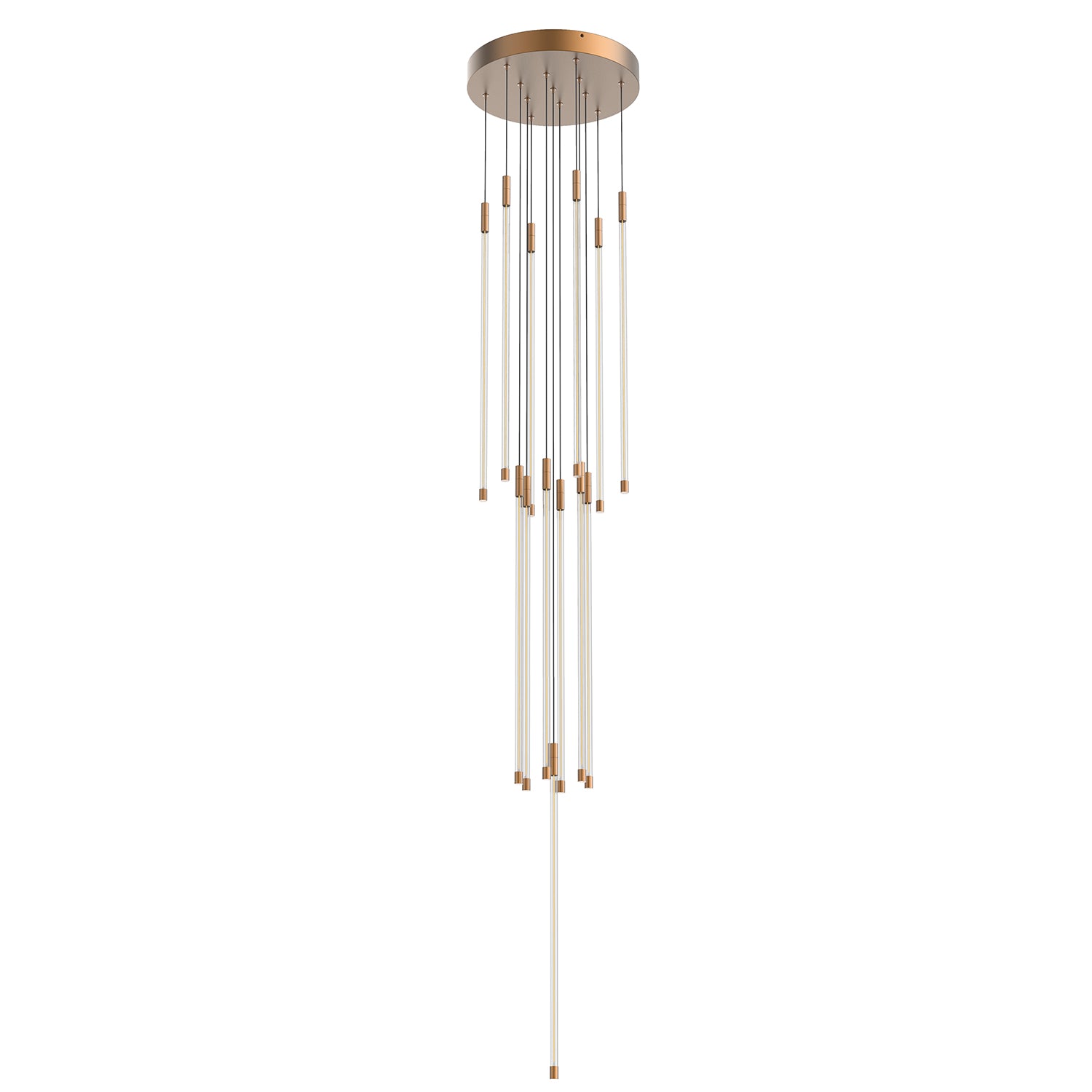 Motif 27-in Brushed Gold LED Multi Pendant