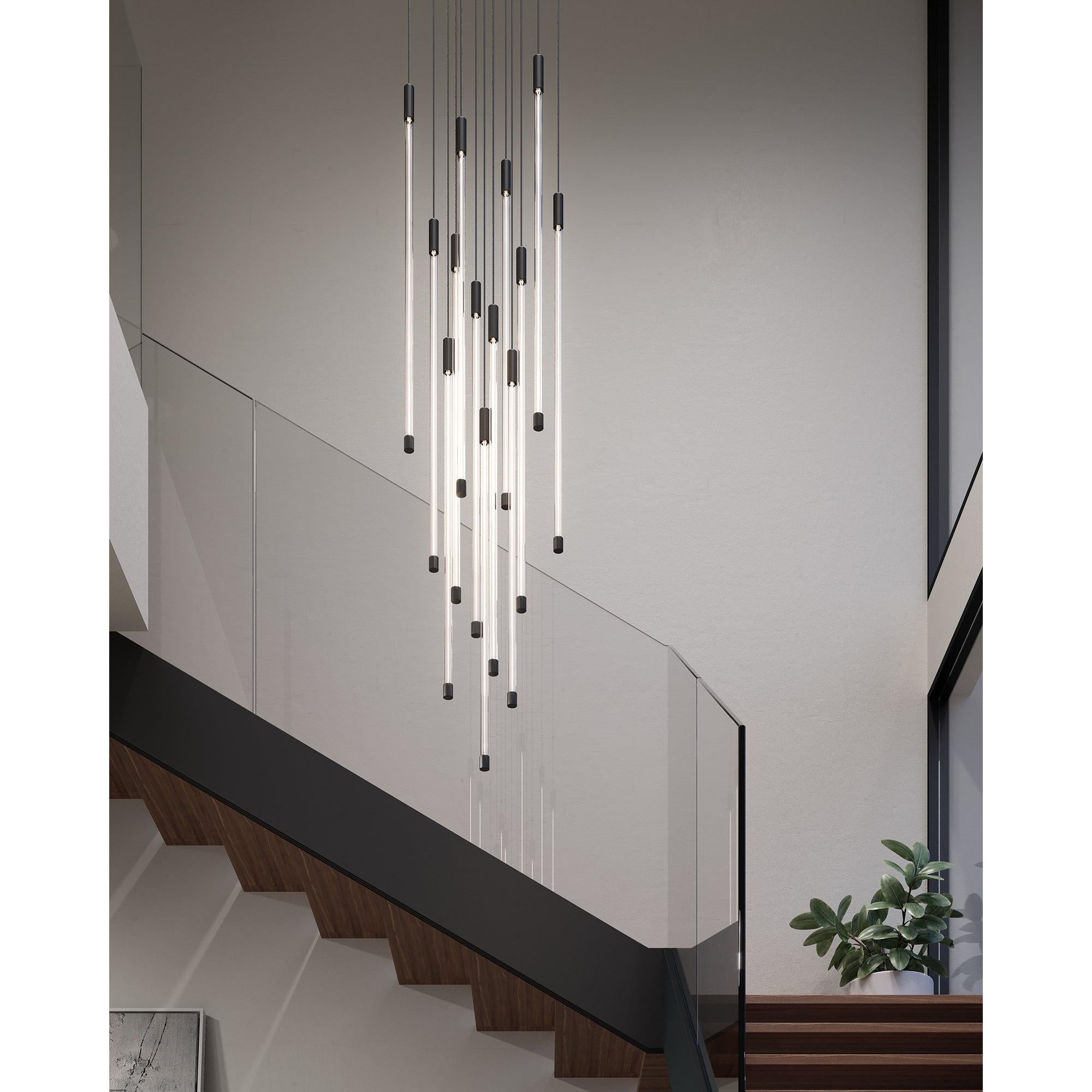 Motif 27-in Black LED Multi Pendant