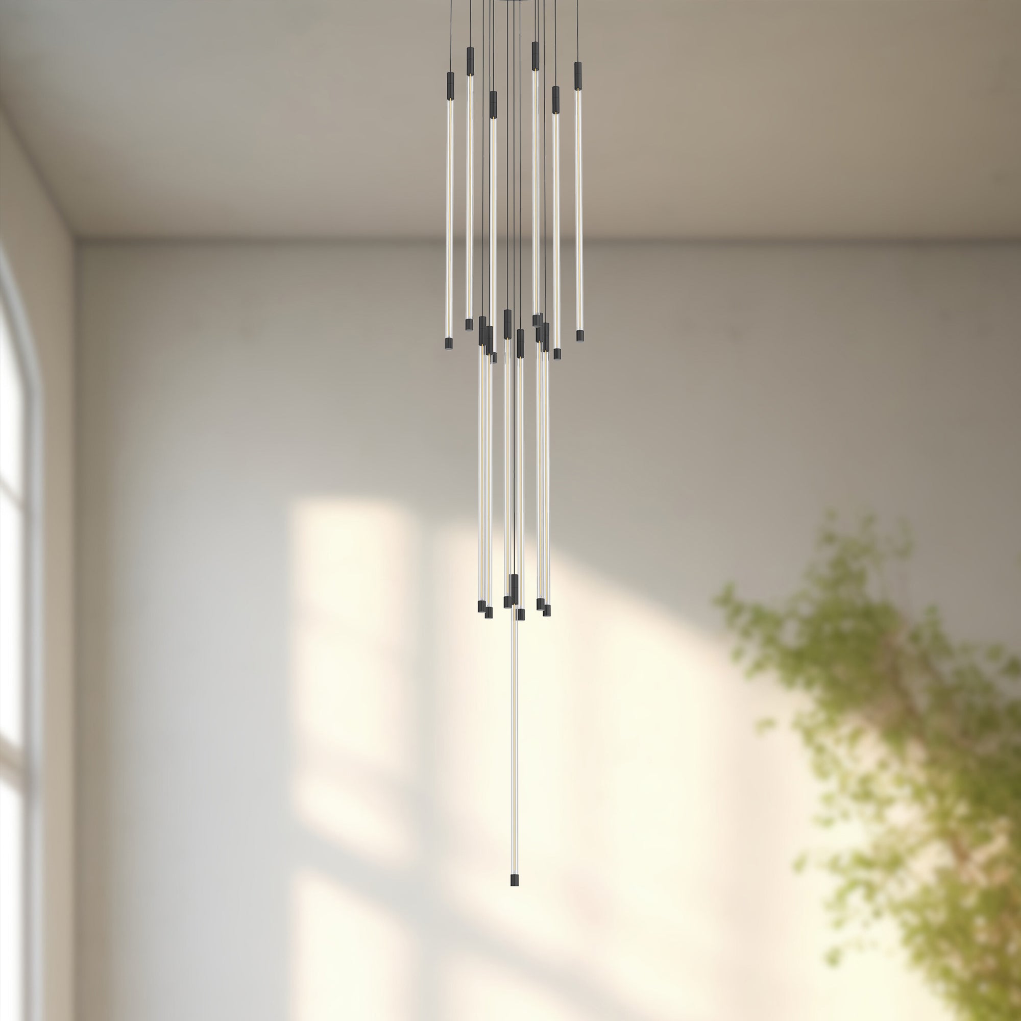 Motif 27-in Black LED Multi Pendant