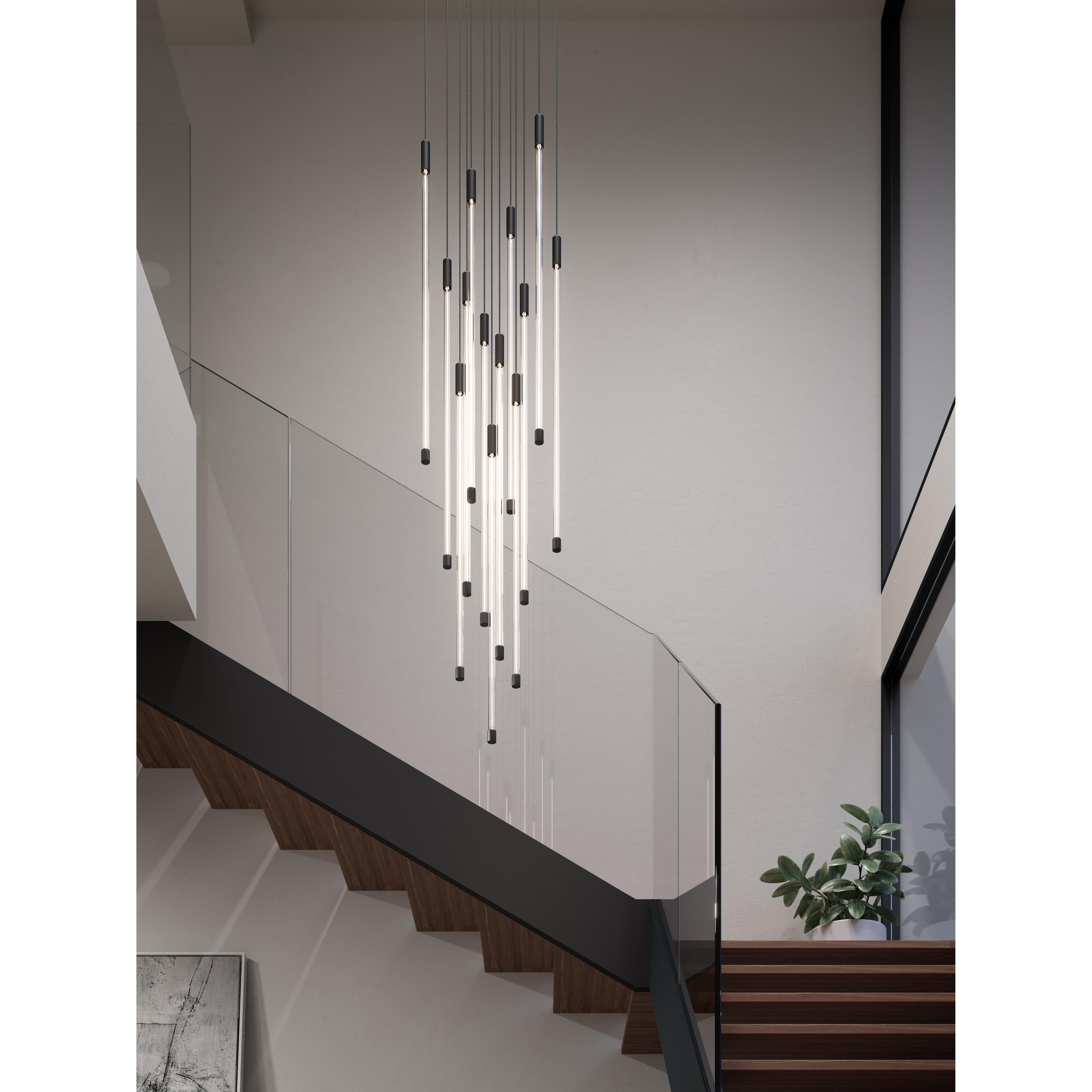 Motif 27-in Black LED Multi Pendant
