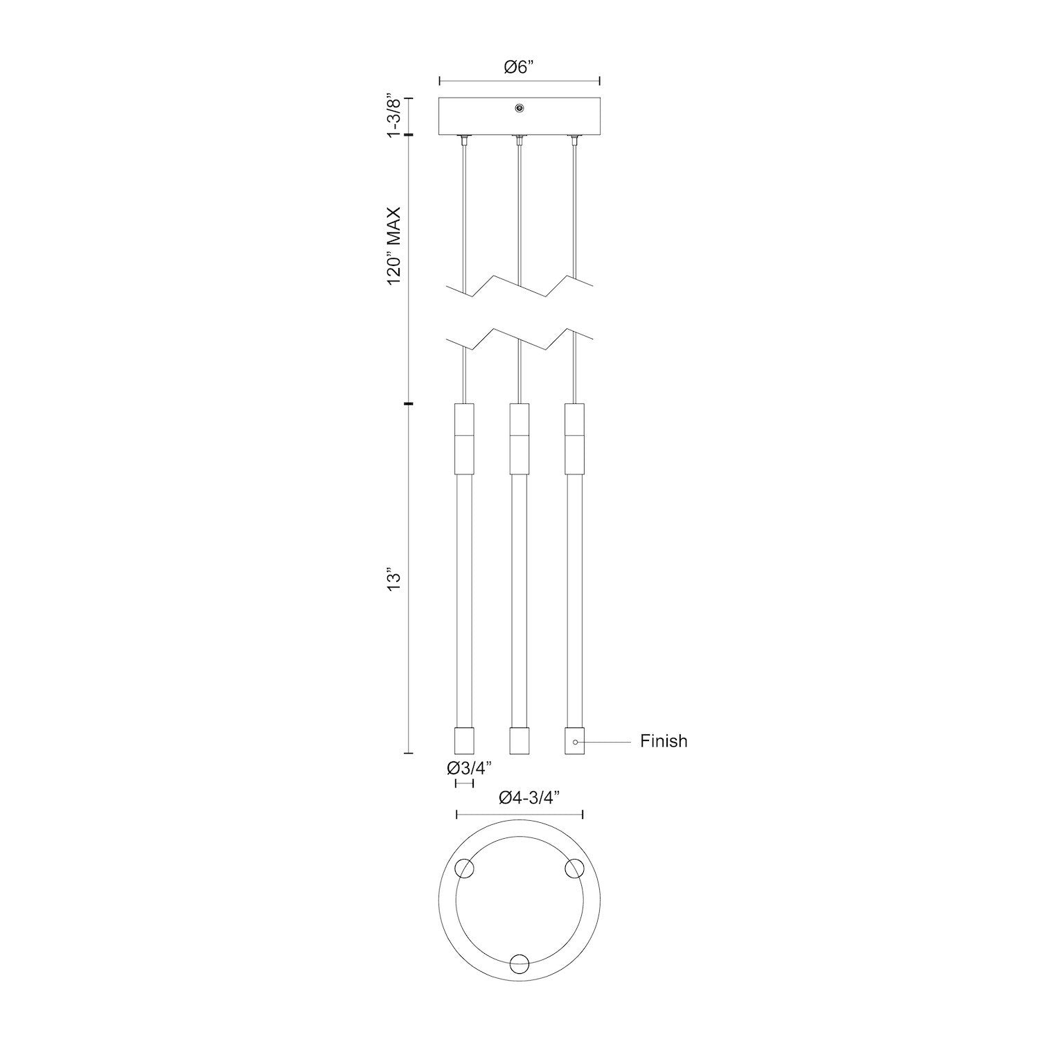 Motif 13-in Chrome LED Multi Pendant