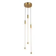 Motif 21-in Brushed Gold LED Multi Pendant