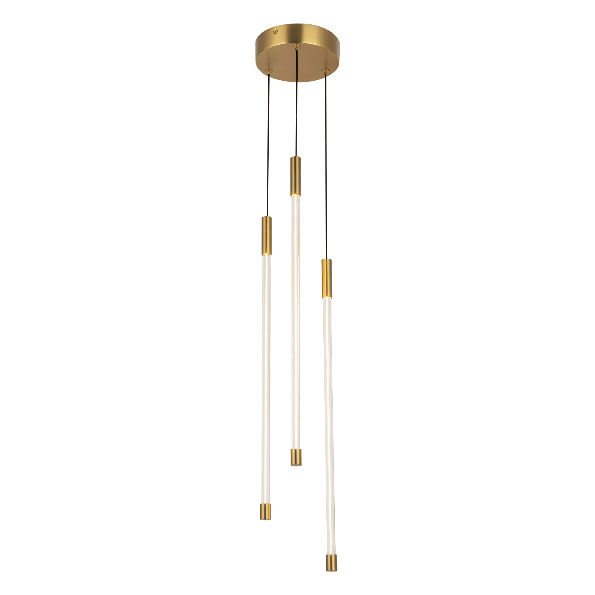 Motif 21-in Brushed Gold LED Multi Pendant