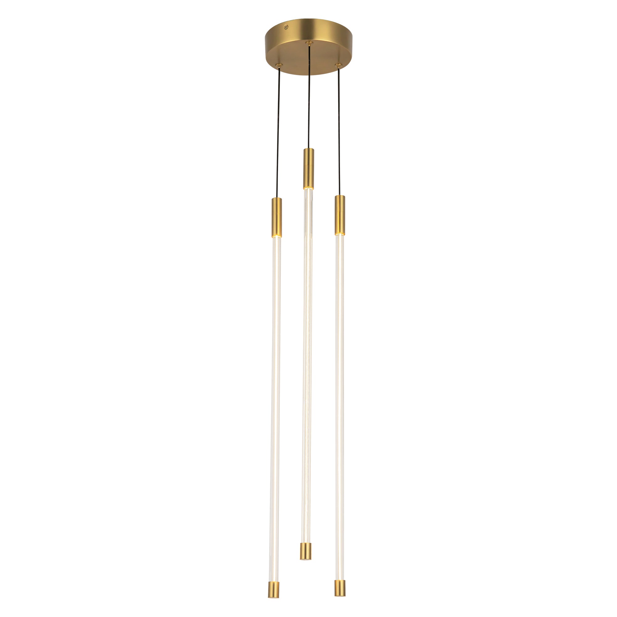Motif 27-in Brushed Gold LED Multi Pendant