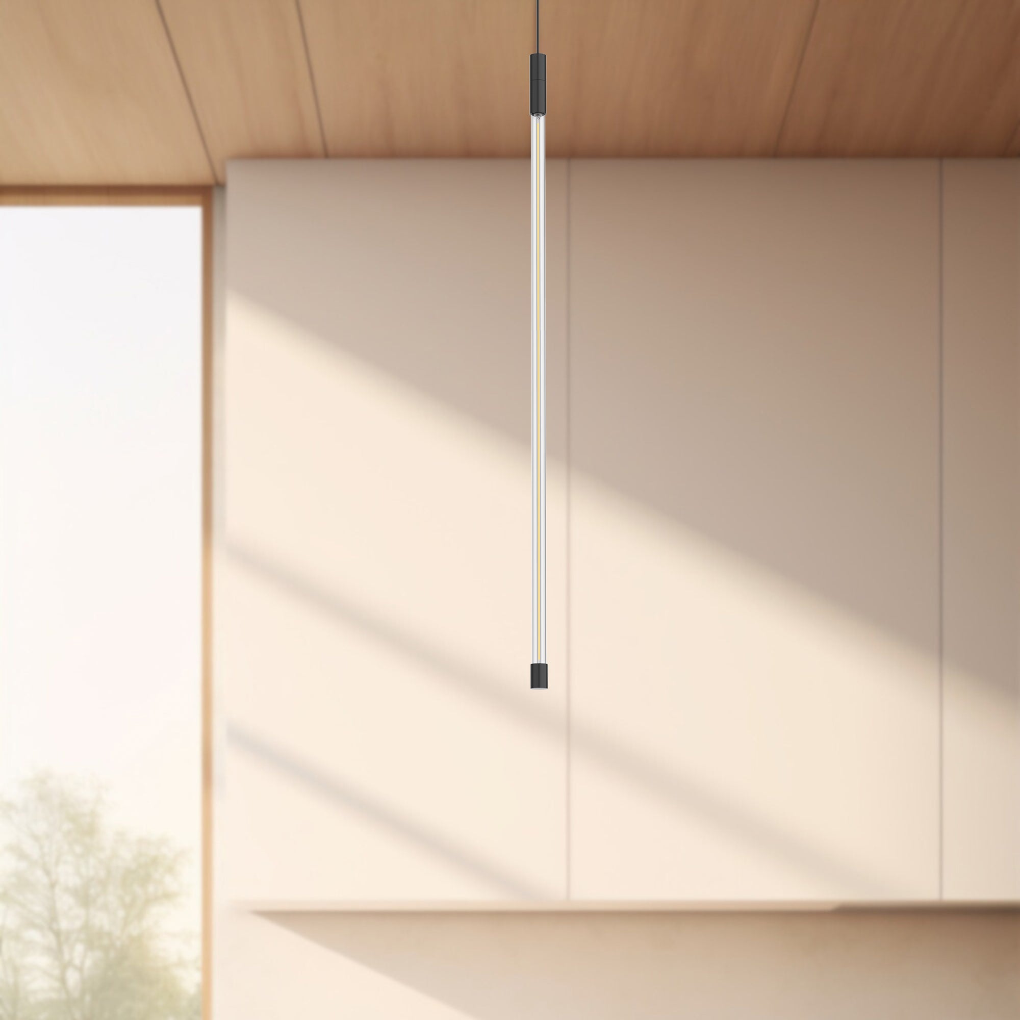 Motif 27-in Black LED Pendant