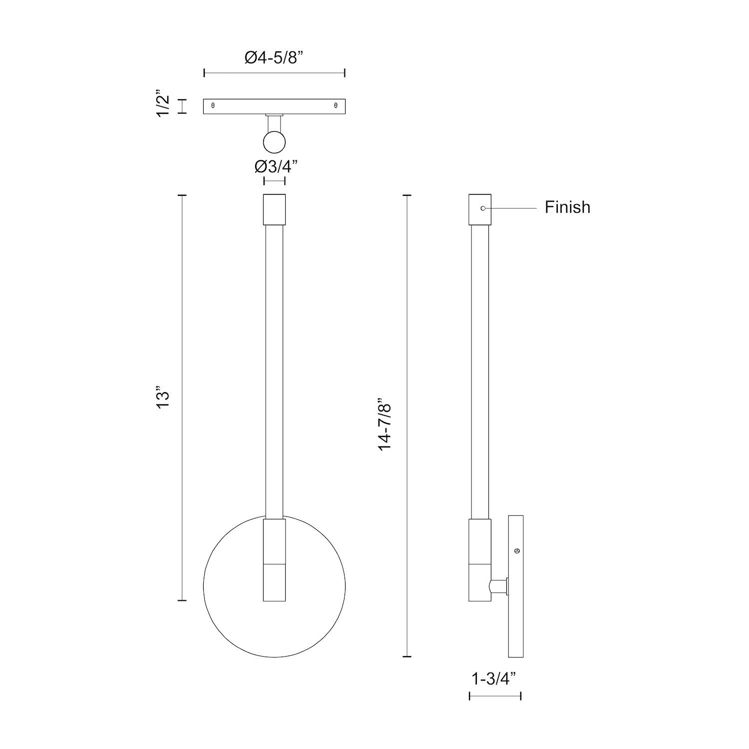 Motif 14-in Chrome LED Wall Sconce