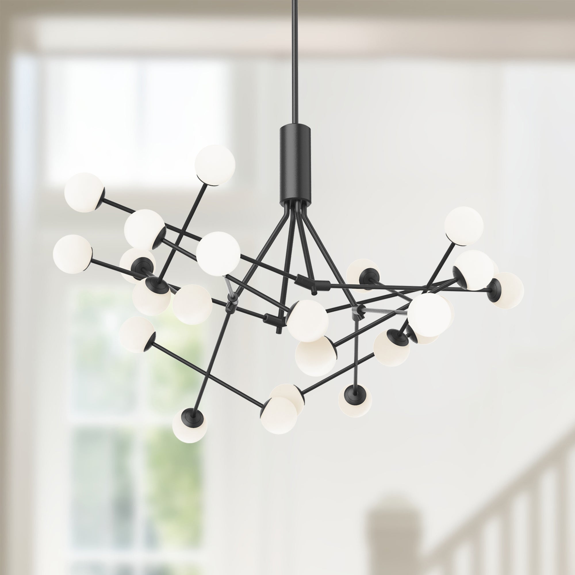 Moto 39-in Black LED Chandeliers