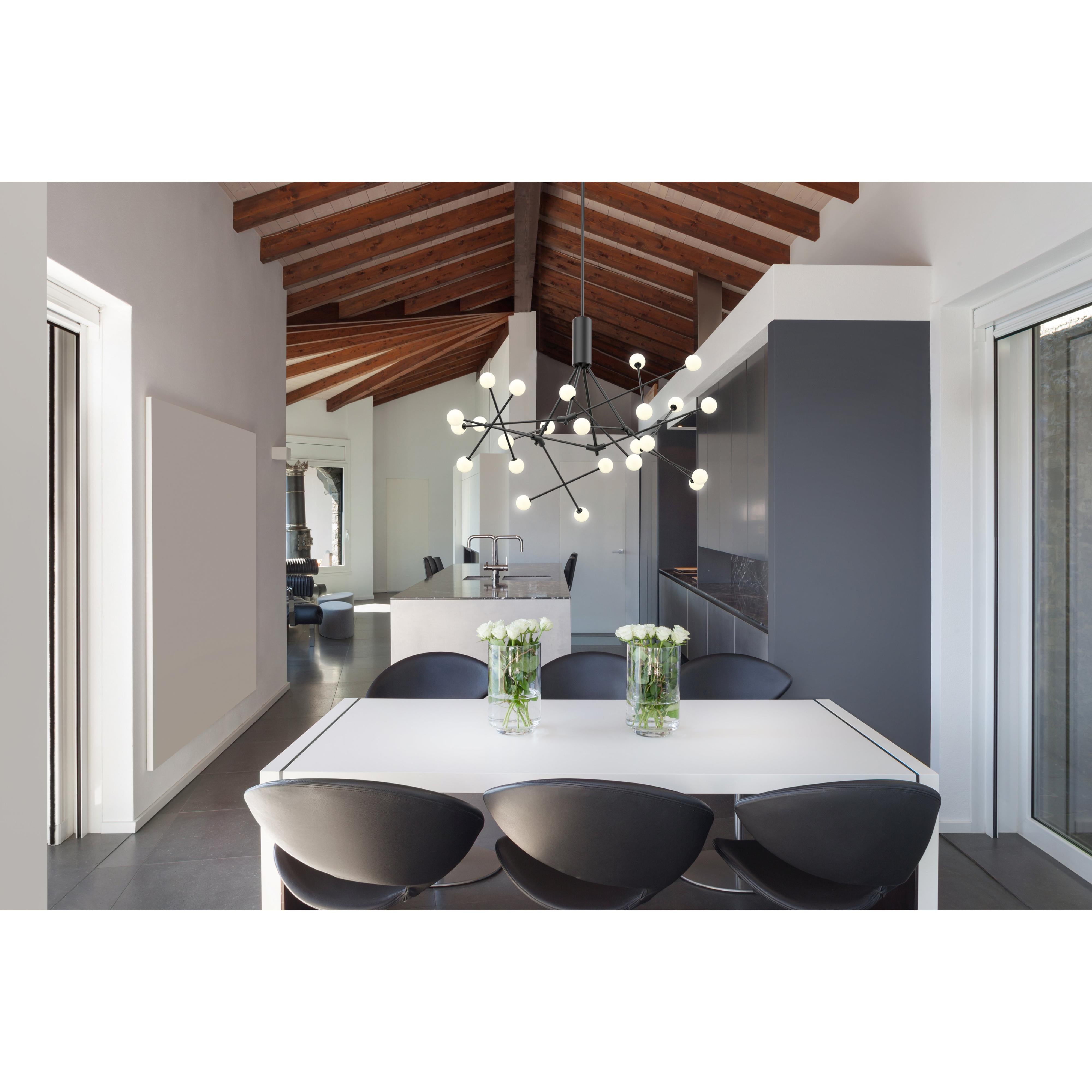 Moto 39-in Black LED Chandeliers