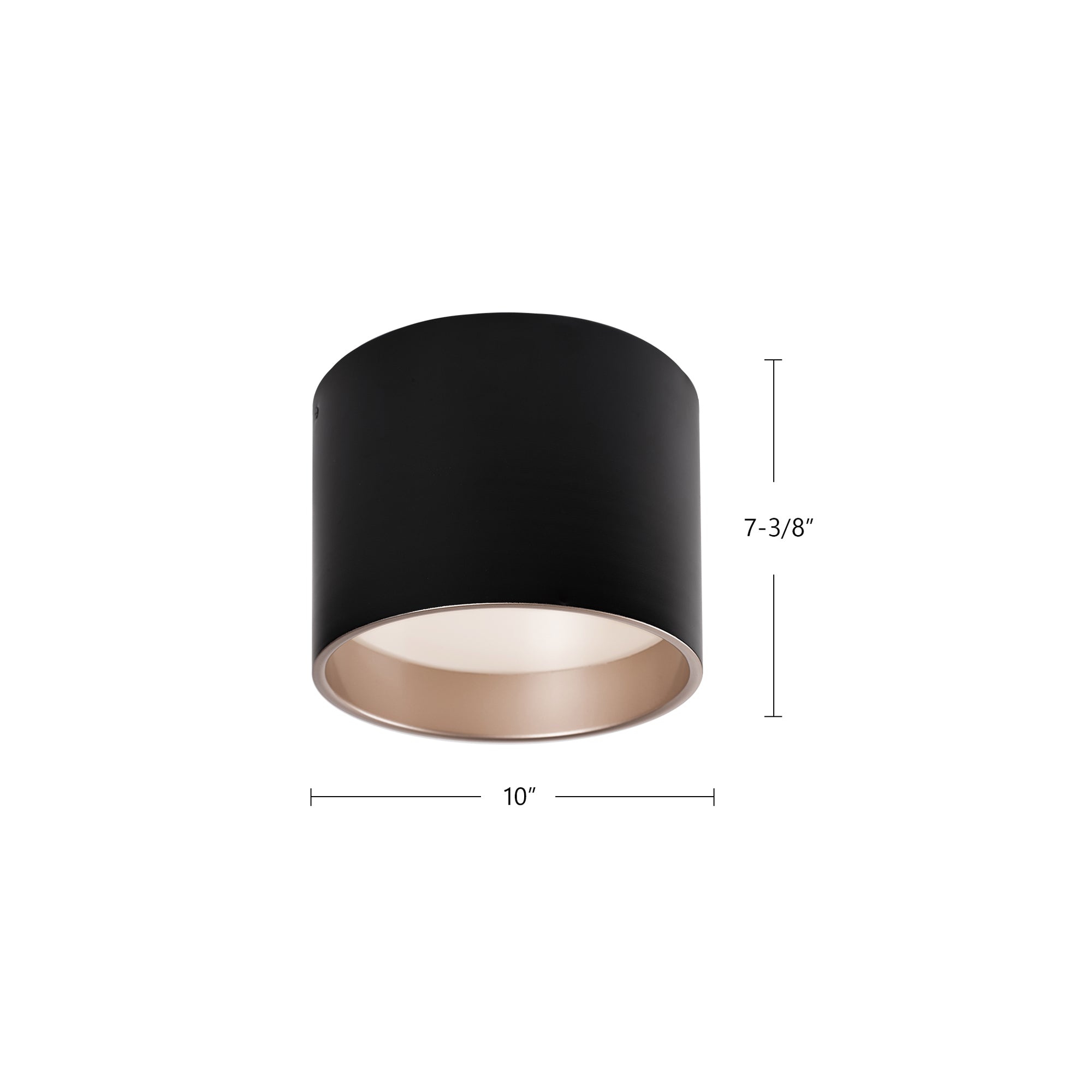Mousinni 10-in White LED Flush Mount
