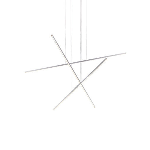 Vega Minor 3 Head Brushed Nickel LED Multi Pendant