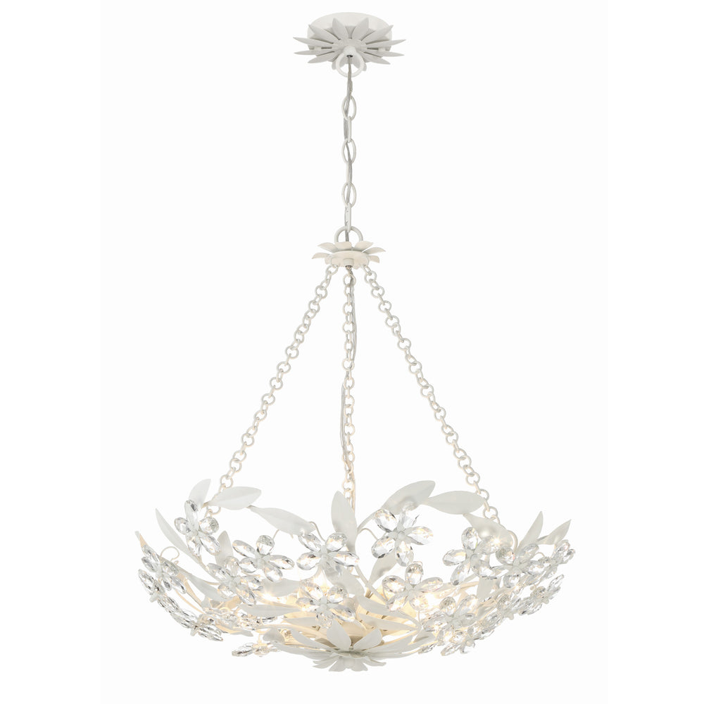 Crystorama Lighting MSL-306-MT Chandelier, UL Damp Rated, Matte White